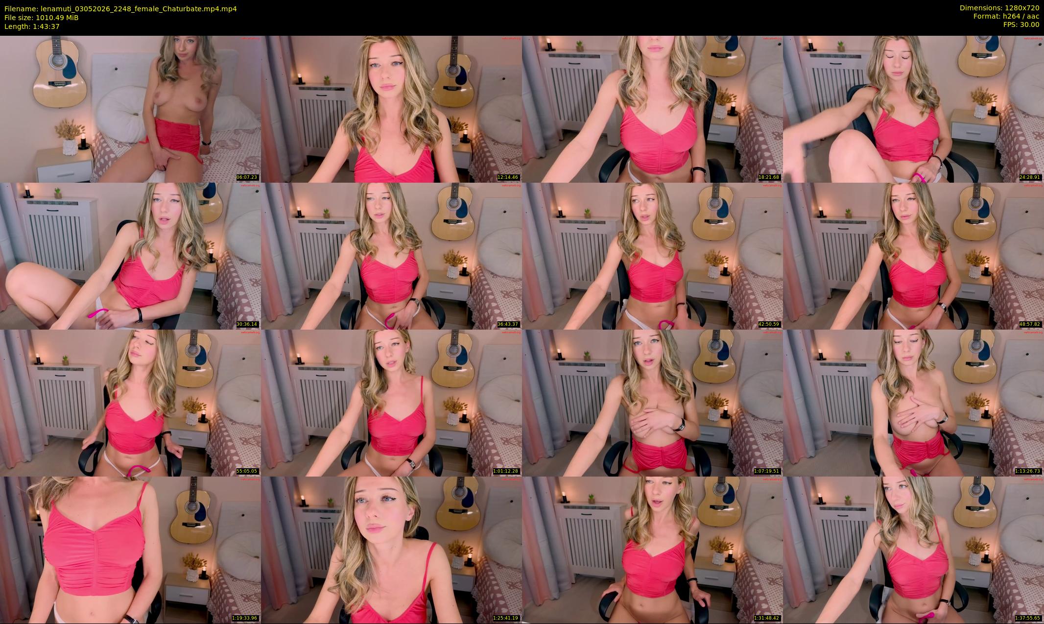 lenamuti — 104 minute Chaturbate female cam show recording, 720p, May 3, 2026