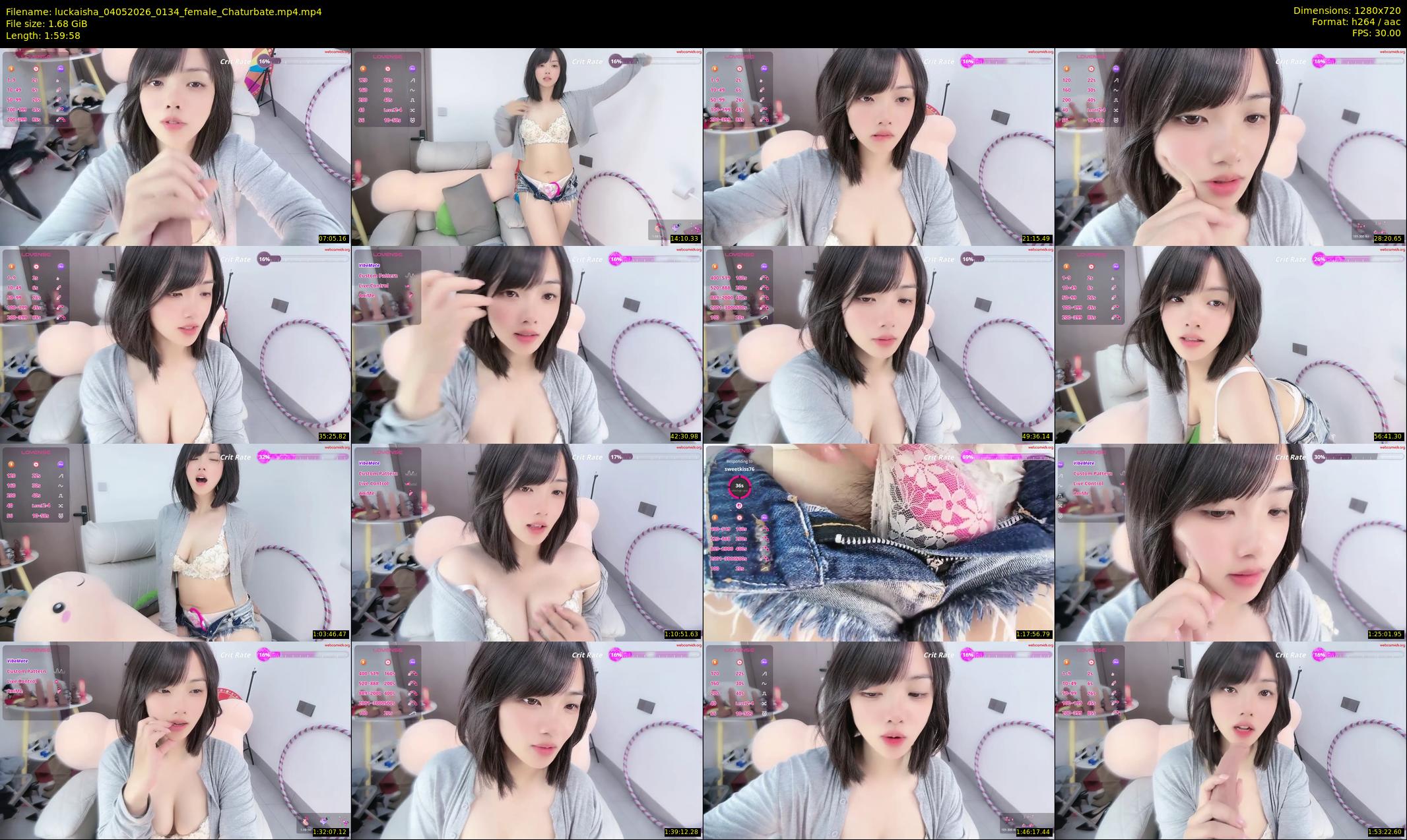 luckaisha — 120 minute Chaturbate female cam show recording, 720p, May 4, 2026