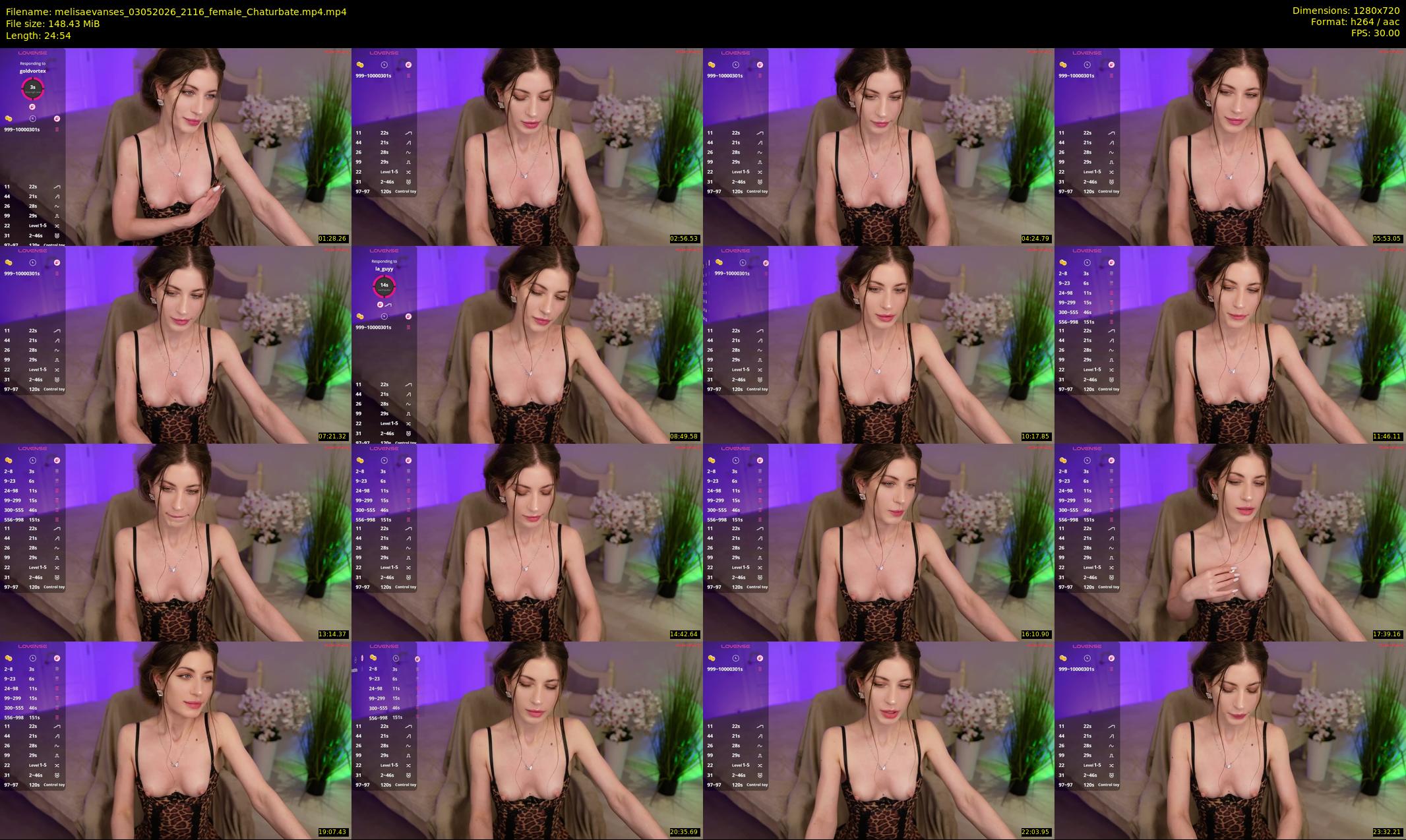melisaevanses — 25 minute Chaturbate female cam show recording, 720p, May 3, 2026