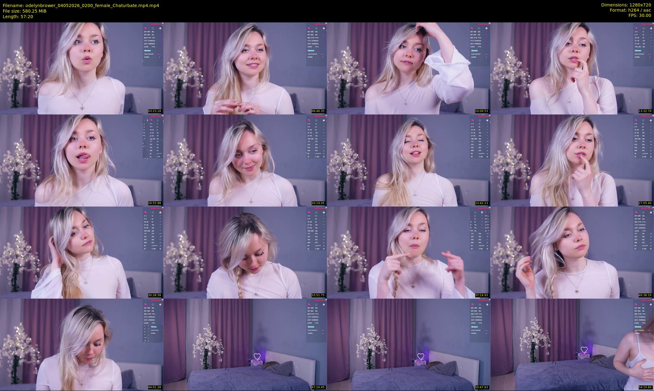 odelynbrower — 58 minute Chaturbate female cam show recording, 720p, May 4, 2026