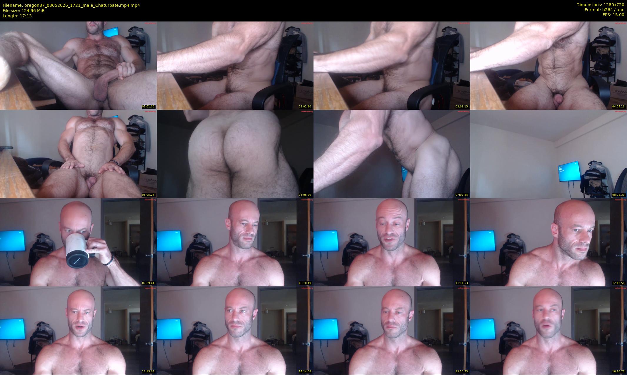 oregon87 — 18 minute Chaturbate male cam show recording, 720p, May 3, 2026