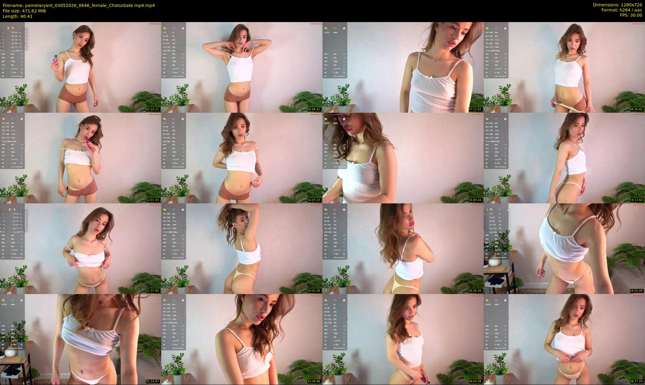 pamelaryant — 41 minute Chaturbate female cam show recording, 720p, May 3, 2026