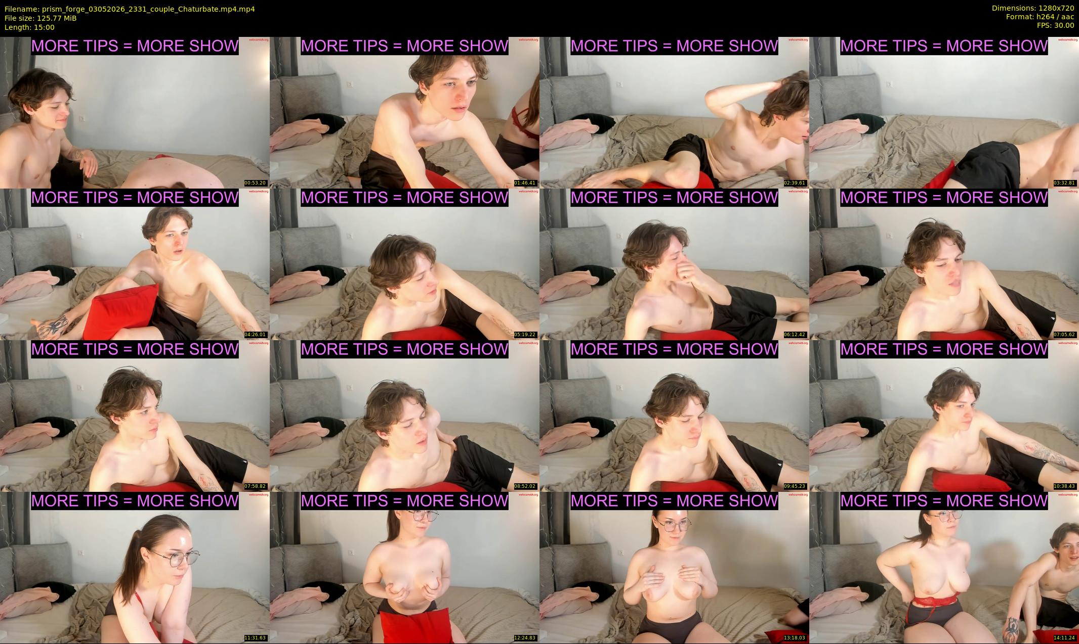 prism_forge — 15 minute Chaturbate couple cam show recording, 720p, May 3, 2026