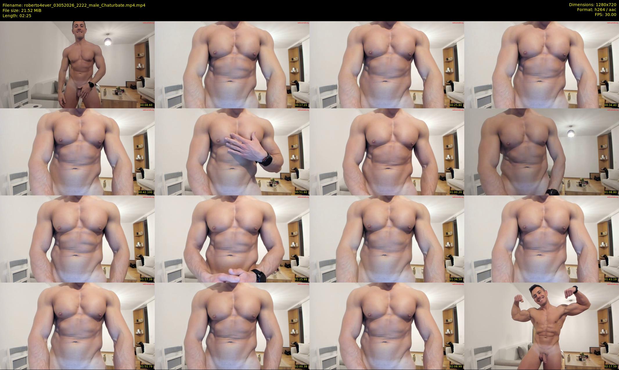 roberto4ever — 3 minute Chaturbate male cam show recording, 720p, May 3, 2026