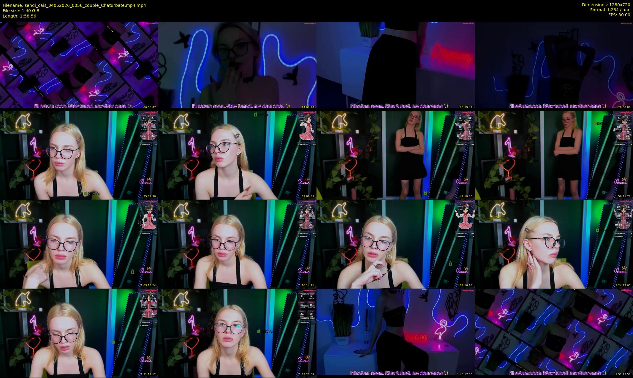 sendi_cais — 119 minute Chaturbate female cam show recording, 720p, May 4, 2026