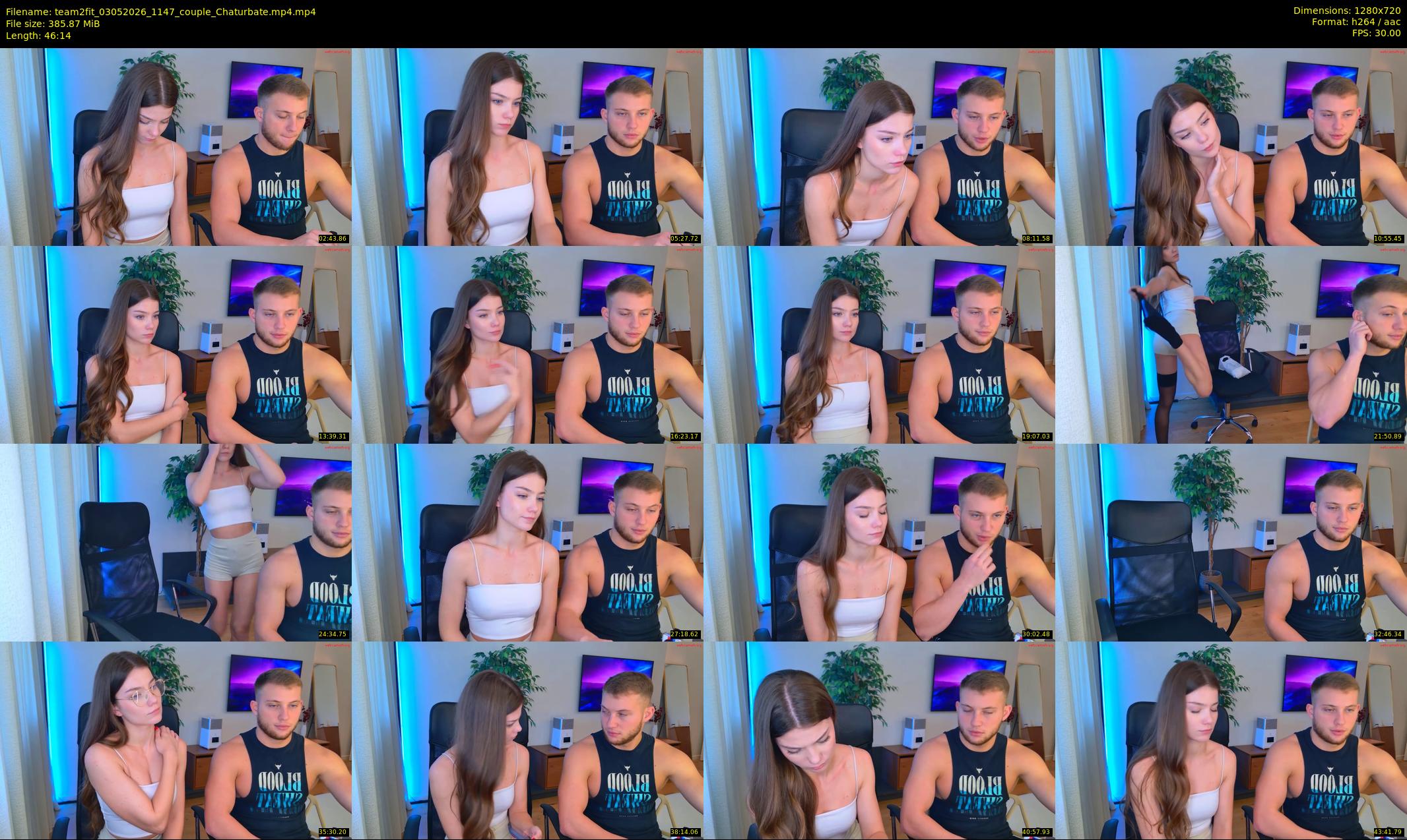team2fit — 47 minute Chaturbate couple cam show recording, 720p, May 3, 2026