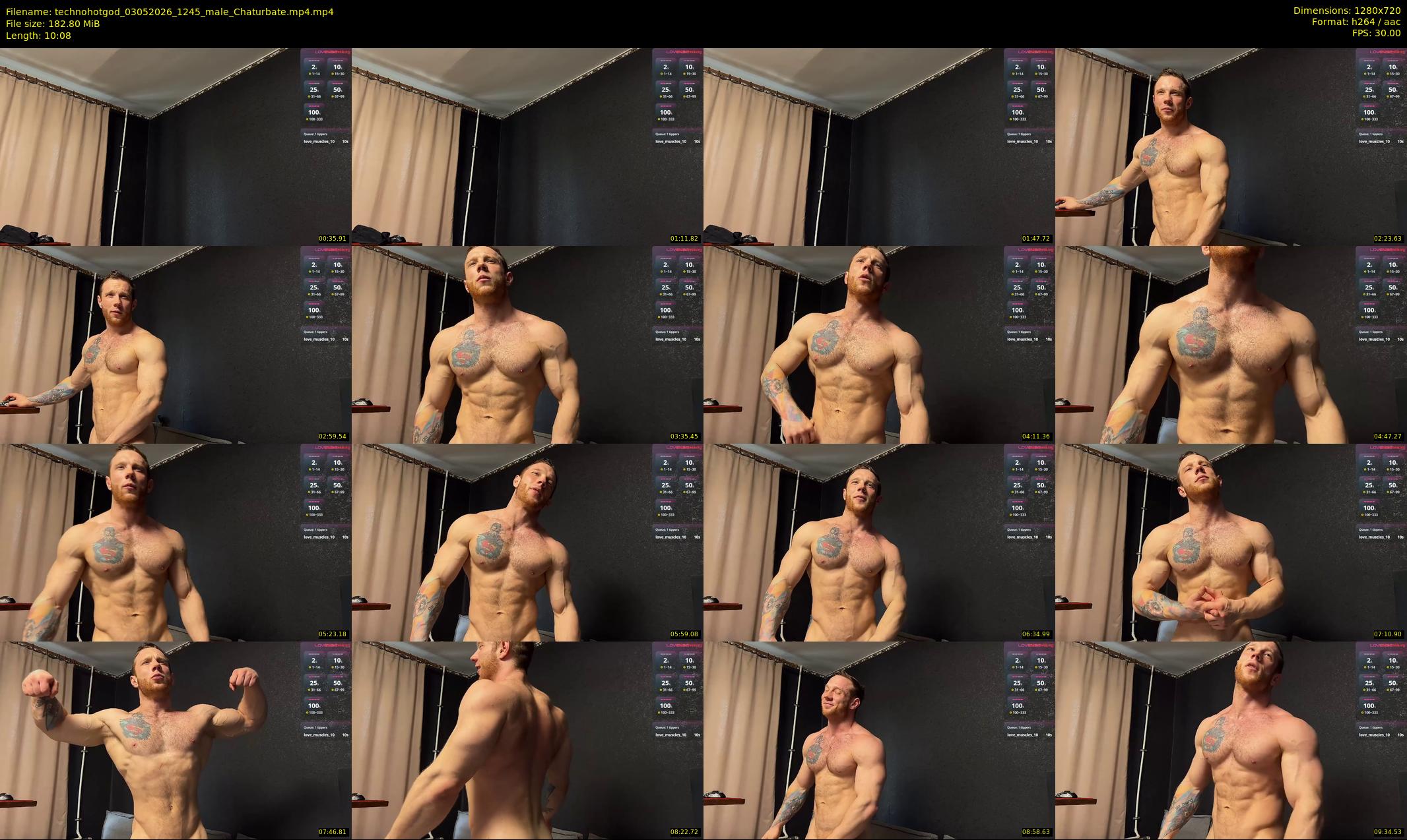 technohotgod — 11 minute Chaturbate male cam show recording, 720p, May 3, 2026