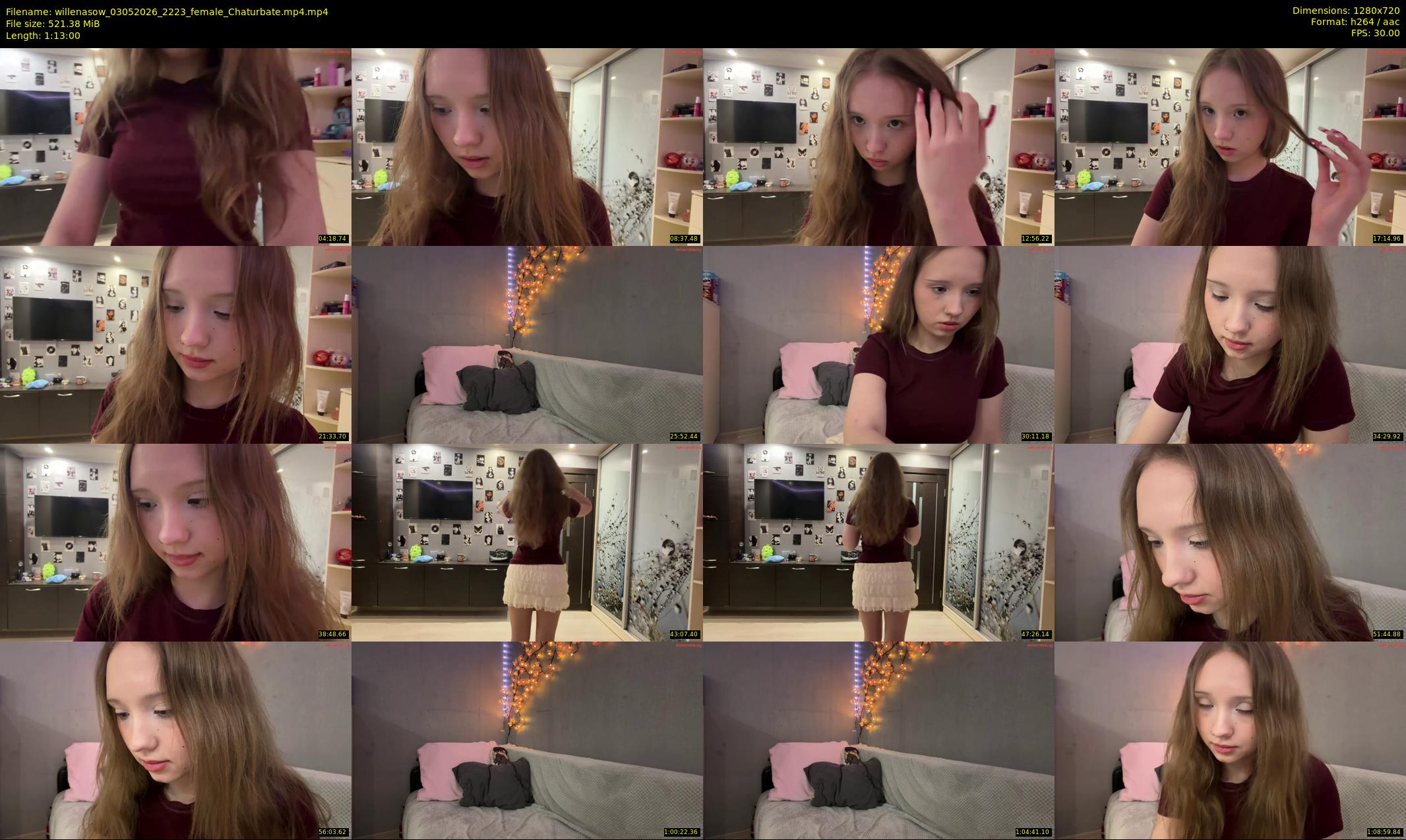 willenasow — 73 minute Chaturbate female cam show recording, 720p, May 3, 2026