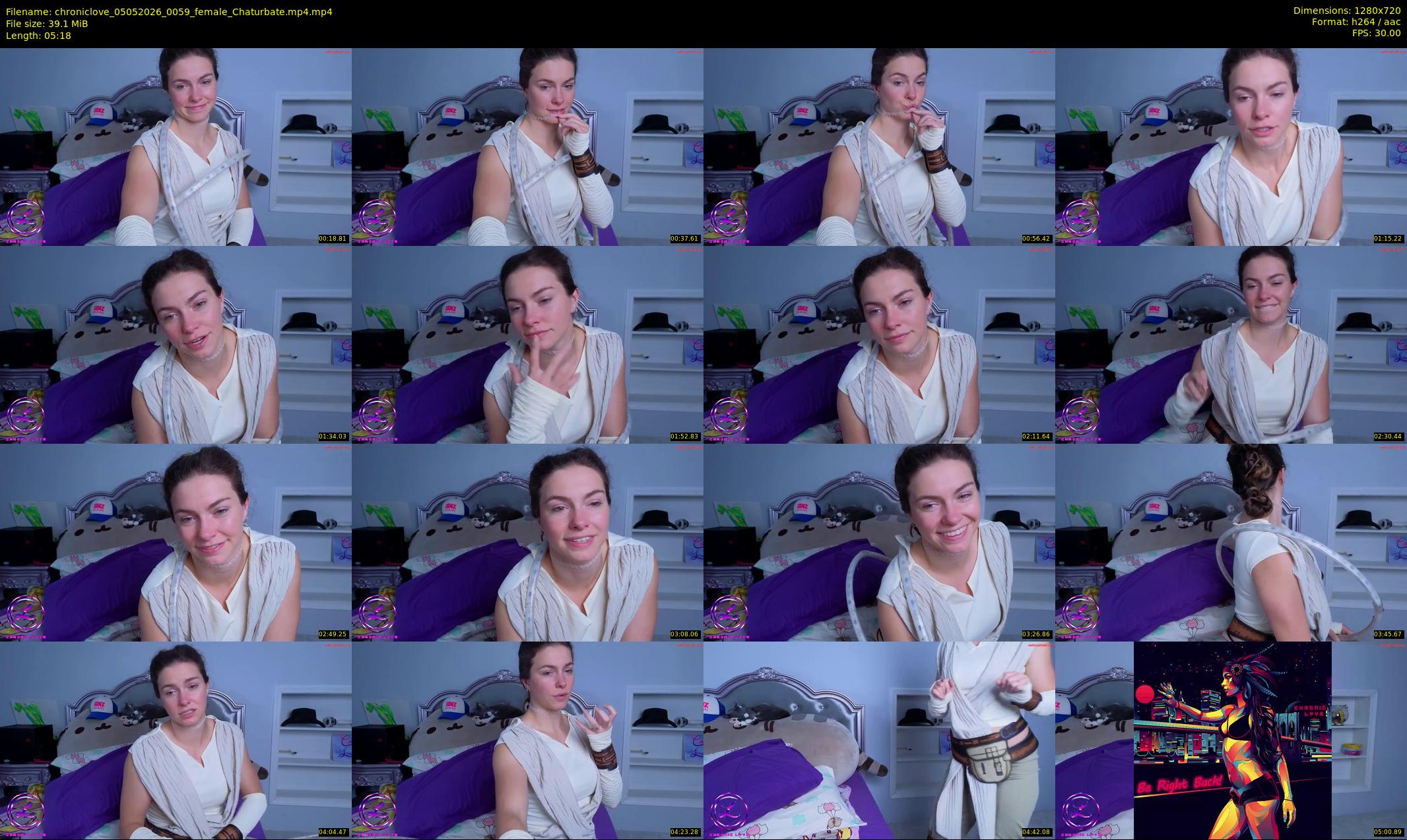 chroniclove — 6 minute Chaturbate female cam show recording, 720p, May 5, 2026