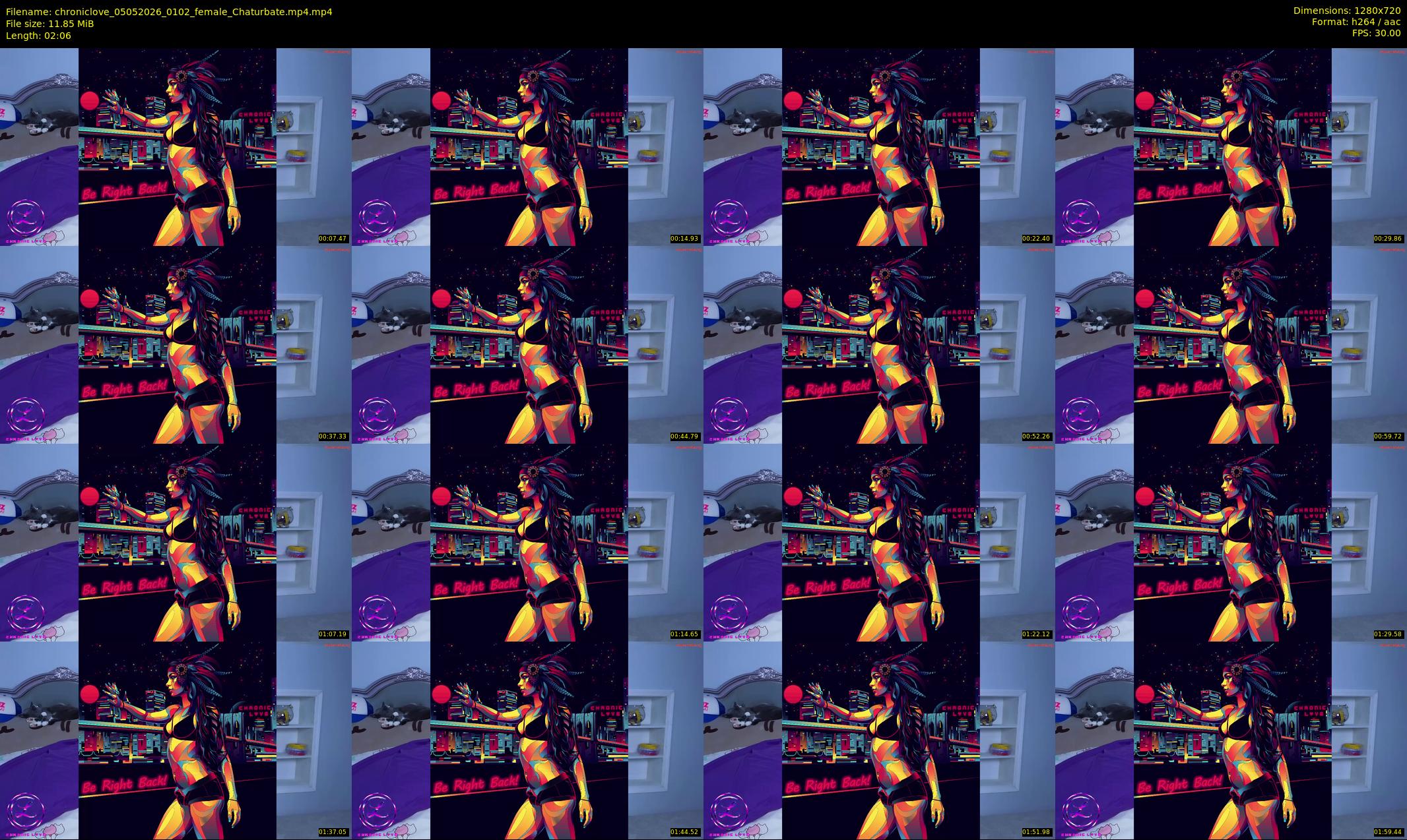 chroniclove — 3 minute Chaturbate female cam show recording, 720p, May 5, 2026