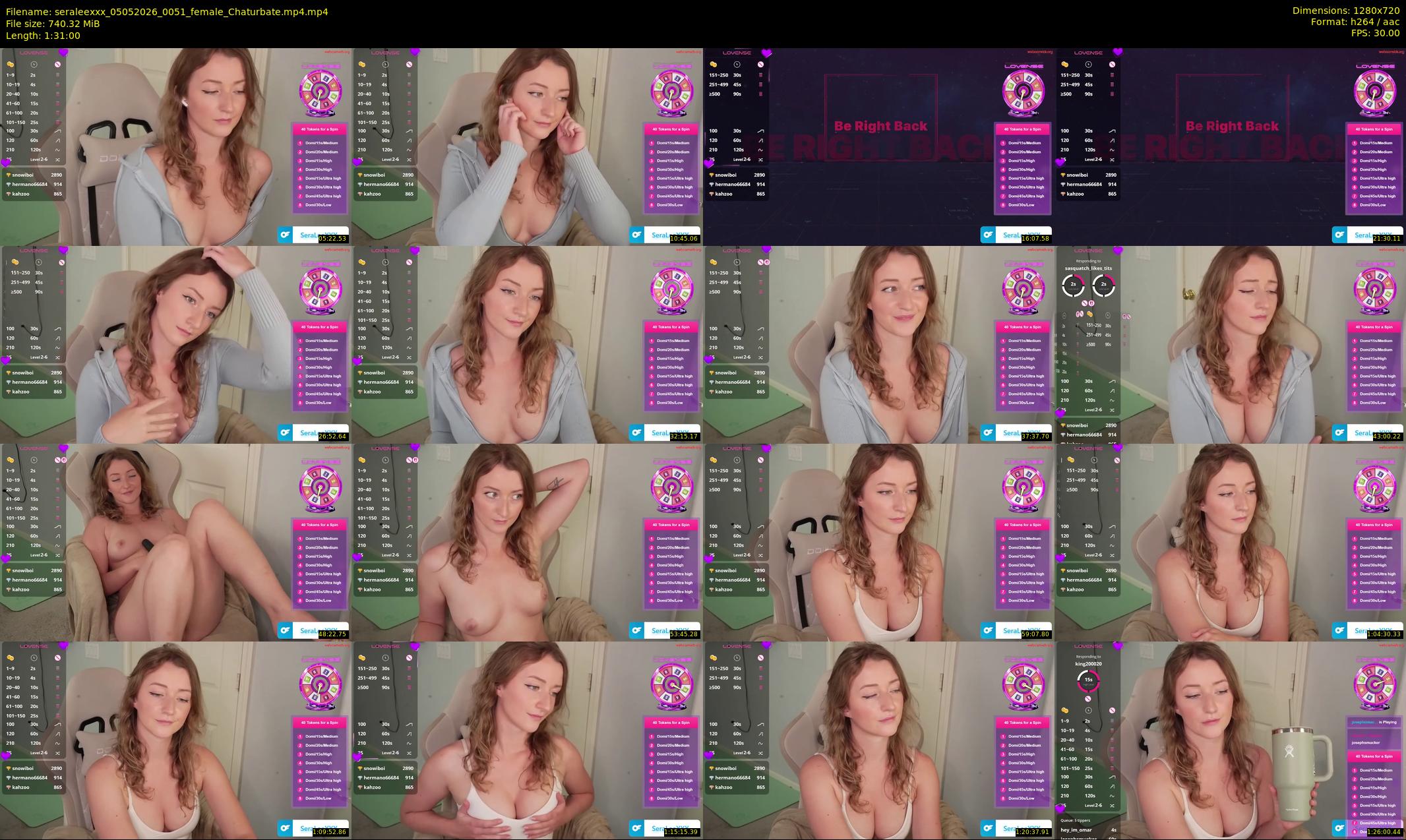 seraleexxx — 91 minute Chaturbate female cam show recording, 720p, May 5, 2026