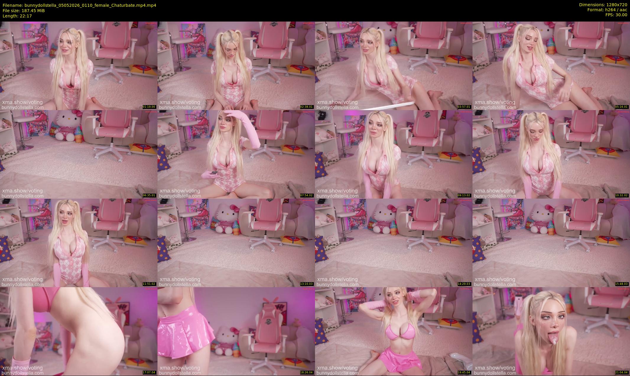 bunnydollstella — 23 minute Chaturbate female cam show recording, 720p, May 5, 2026