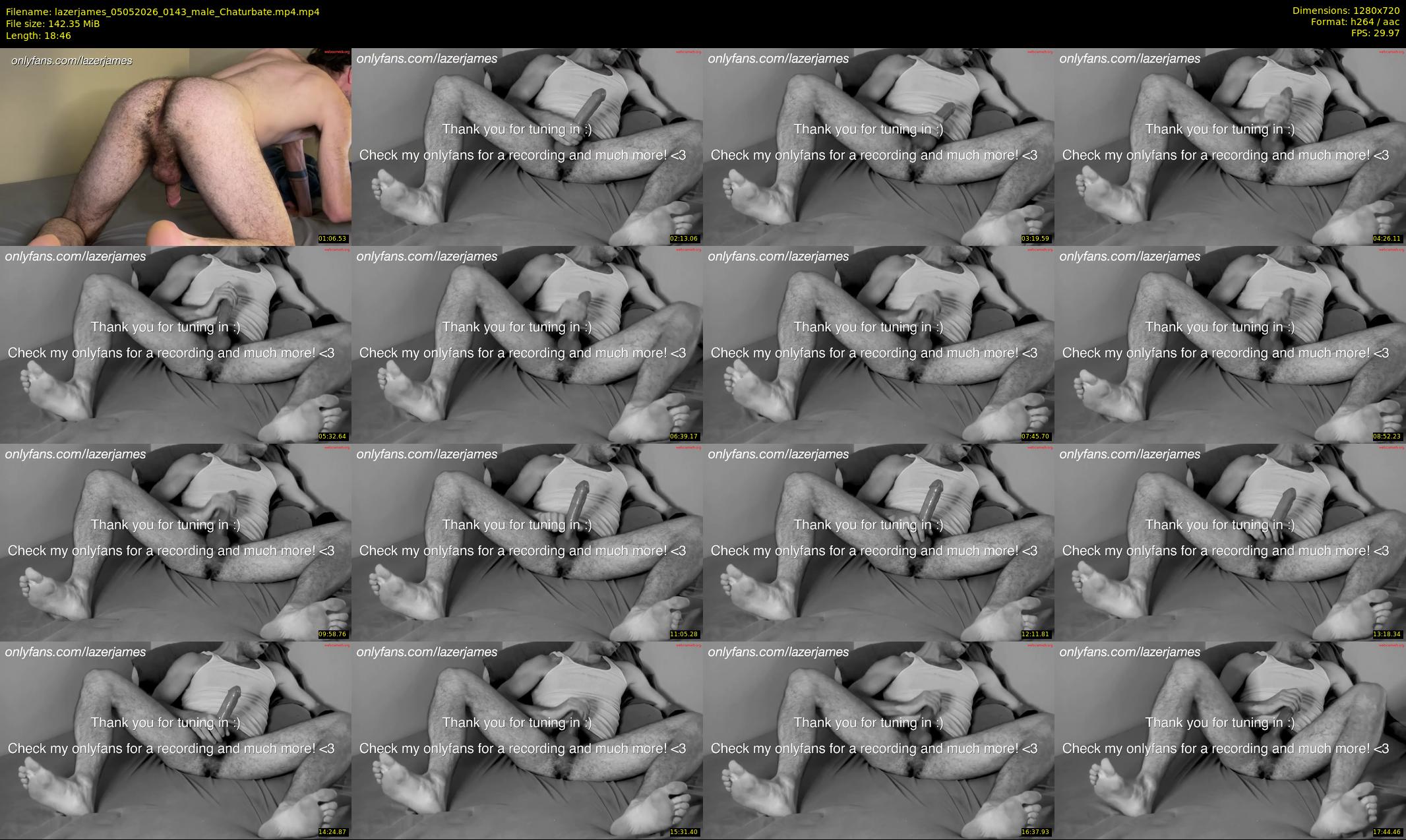 lazerjames — 19 minute Chaturbate male cam show recording, 720p, May 5, 2026