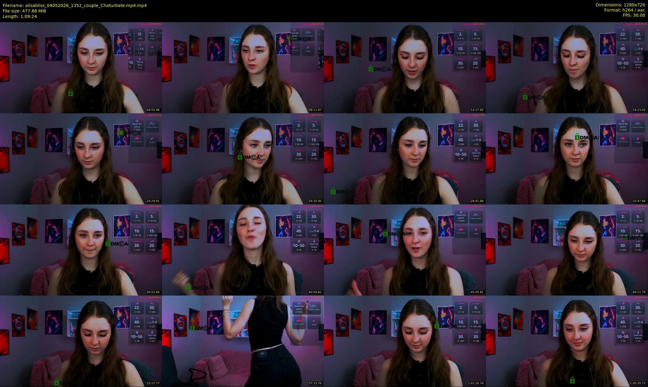 alisabliss — 70 minute Chaturbate female cam show recording, 720p, May 4, 2026