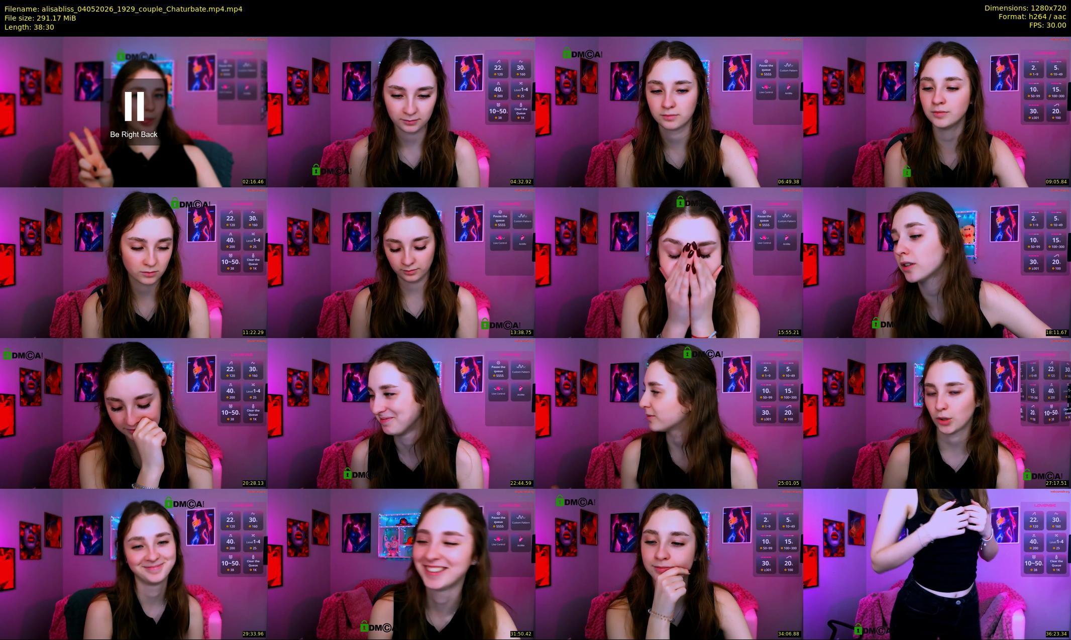 alisabliss — 39 minute Chaturbate female cam show recording, 720p, May 4, 2026