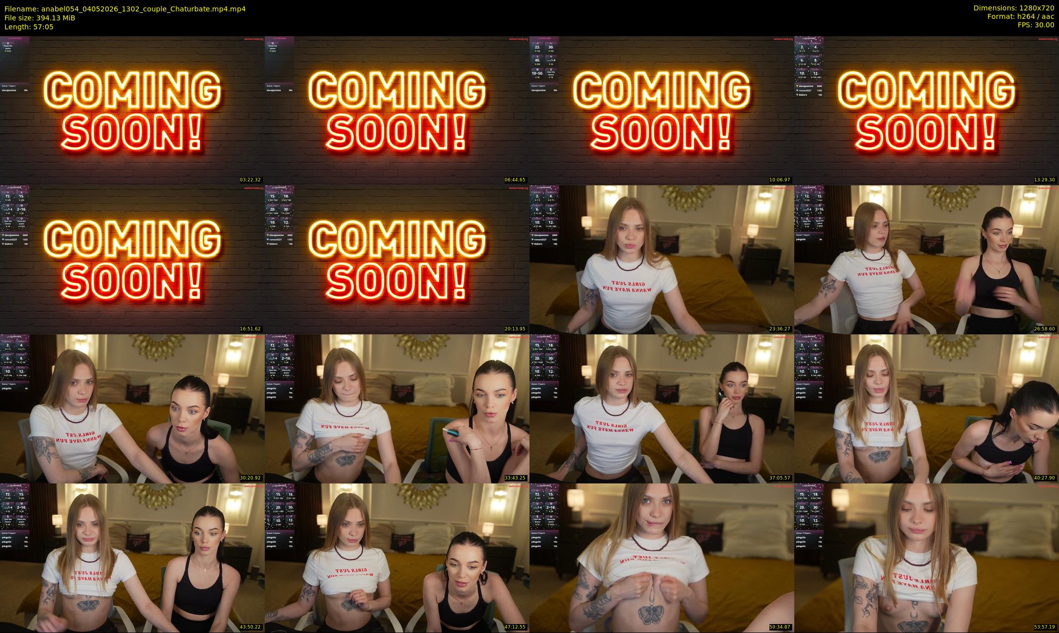 anabel054 — 58 minute Chaturbate female cam show recording, 720p, May 4, 2026
