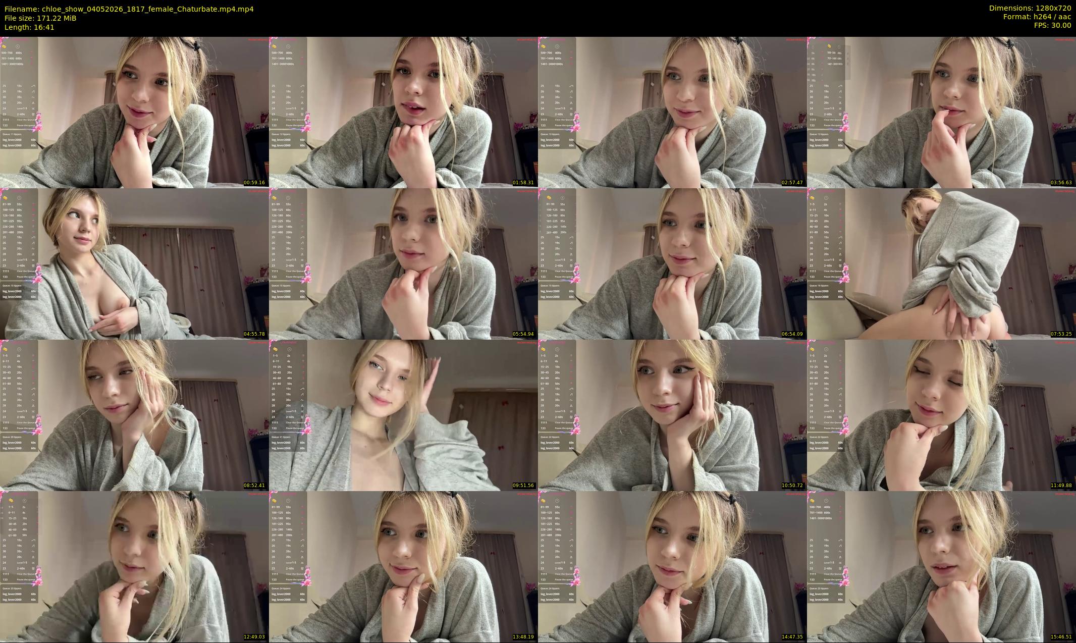 chloe_show — 17 minute Chaturbate female cam show recording, 720p, May 4, 2026