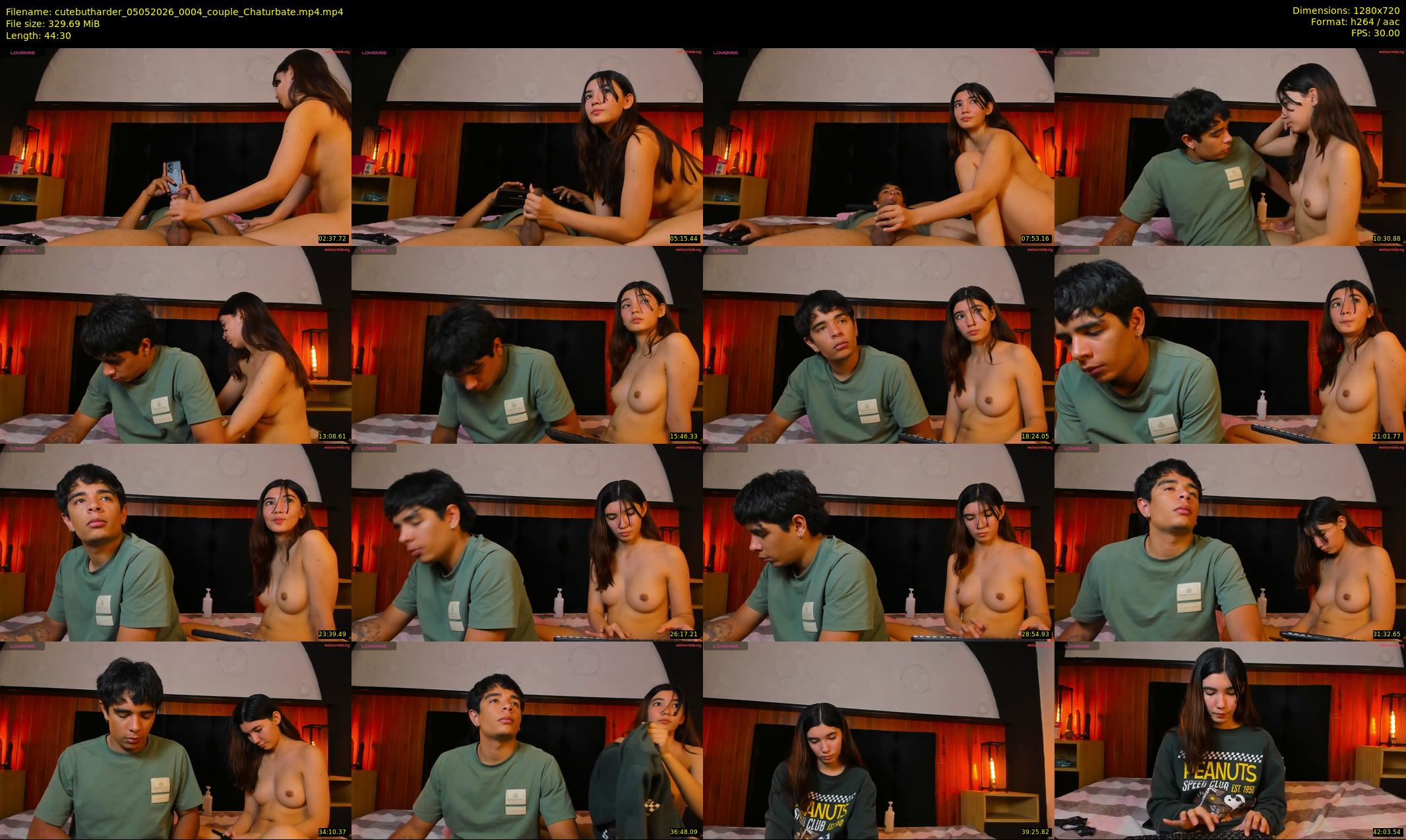 cutebutharder — 45 minute Chaturbate couple cam show recording, 720p, May 5, 2026