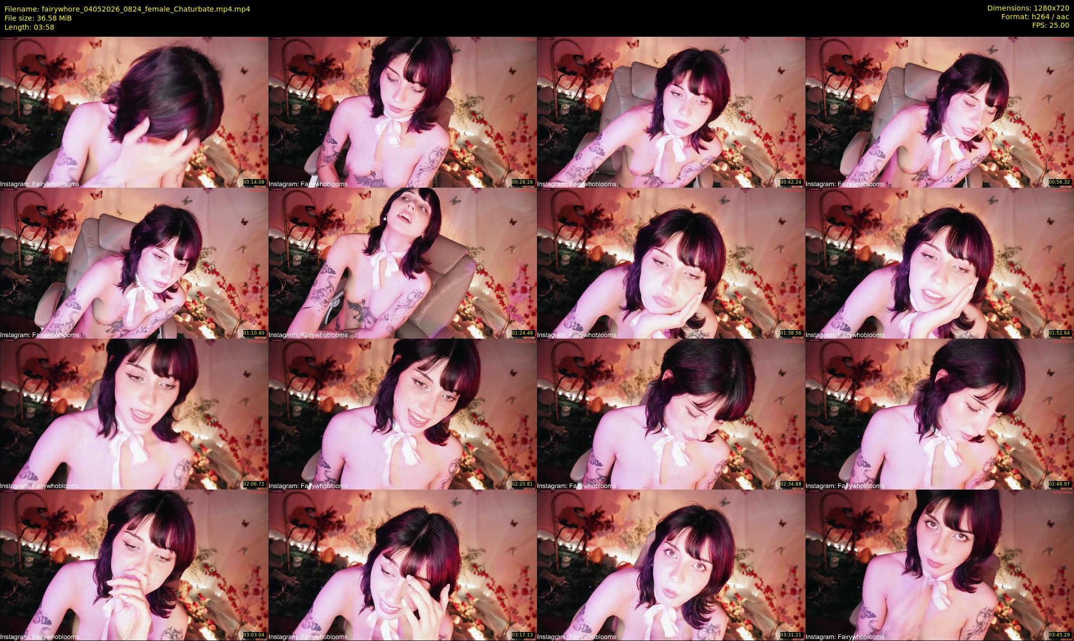 fairywhore — 4 minute Chaturbate female cam show recording, 720p, May 4, 2026