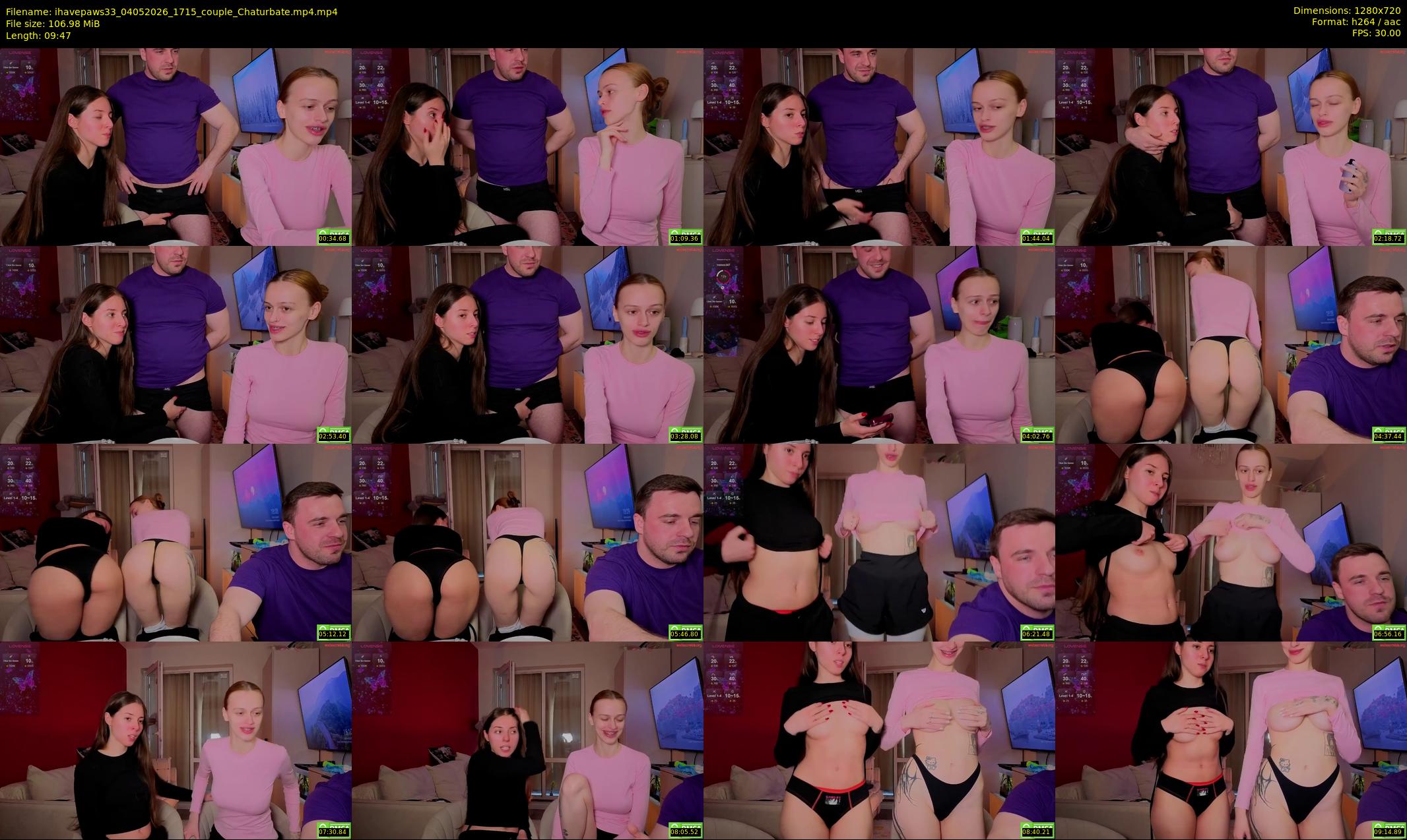 ihavepaws33 — 10 minute Chaturbate couple cam show recording, 720p, May 4, 2026