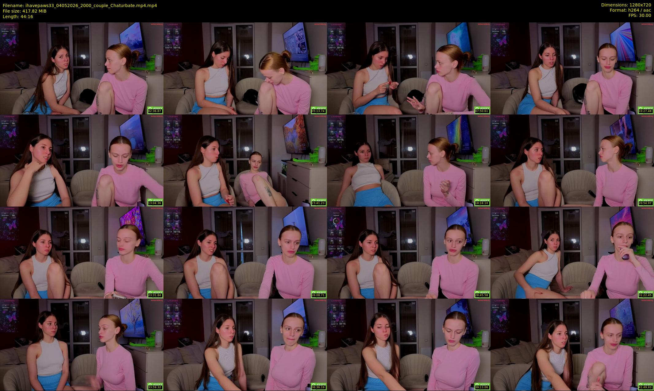 ihavepaws33 — 45 minute Chaturbate couple cam show recording, 720p, May 4, 2026