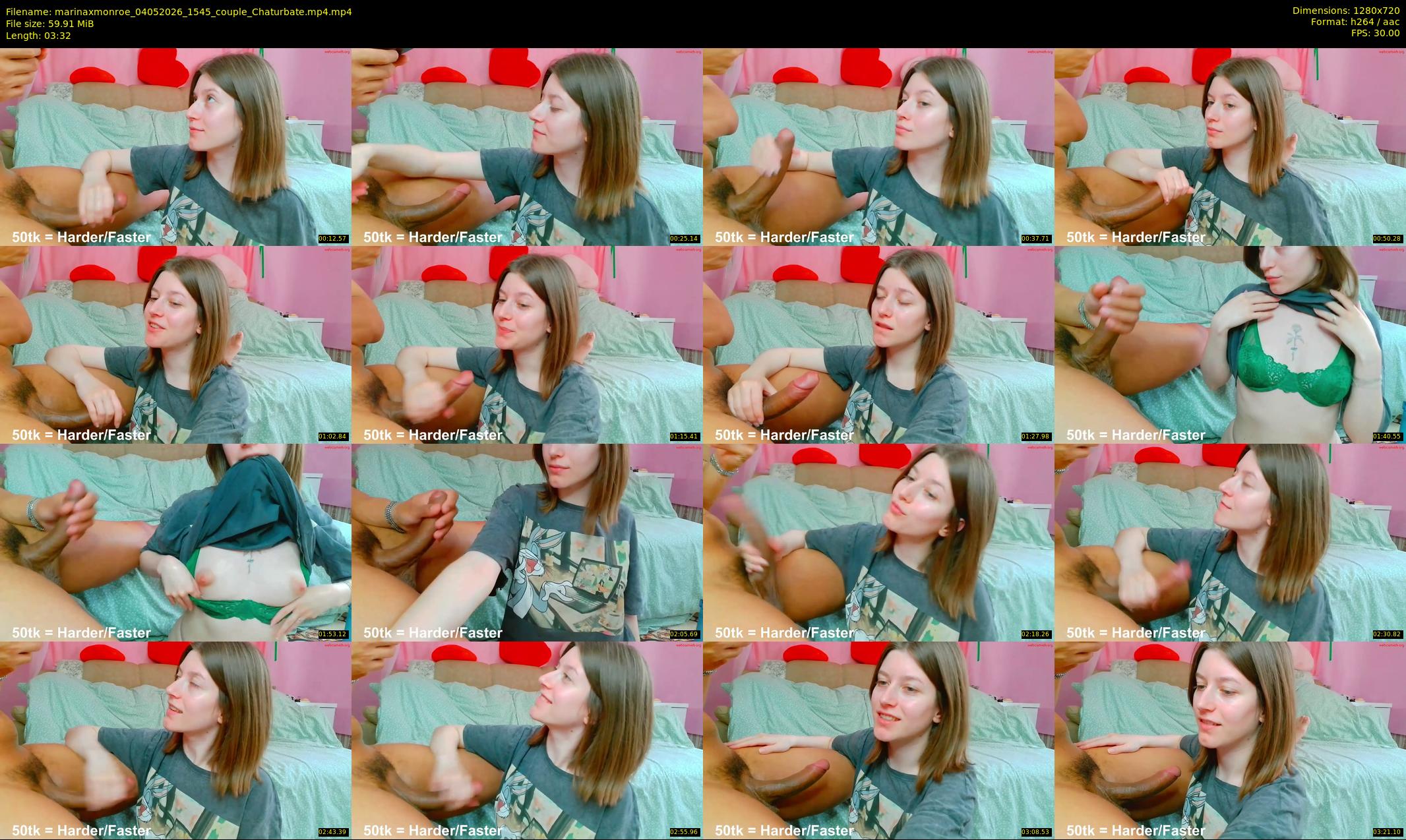 marinaxmonroe — 4 minute Chaturbate couple cam show recording, 720p, May 4, 2026