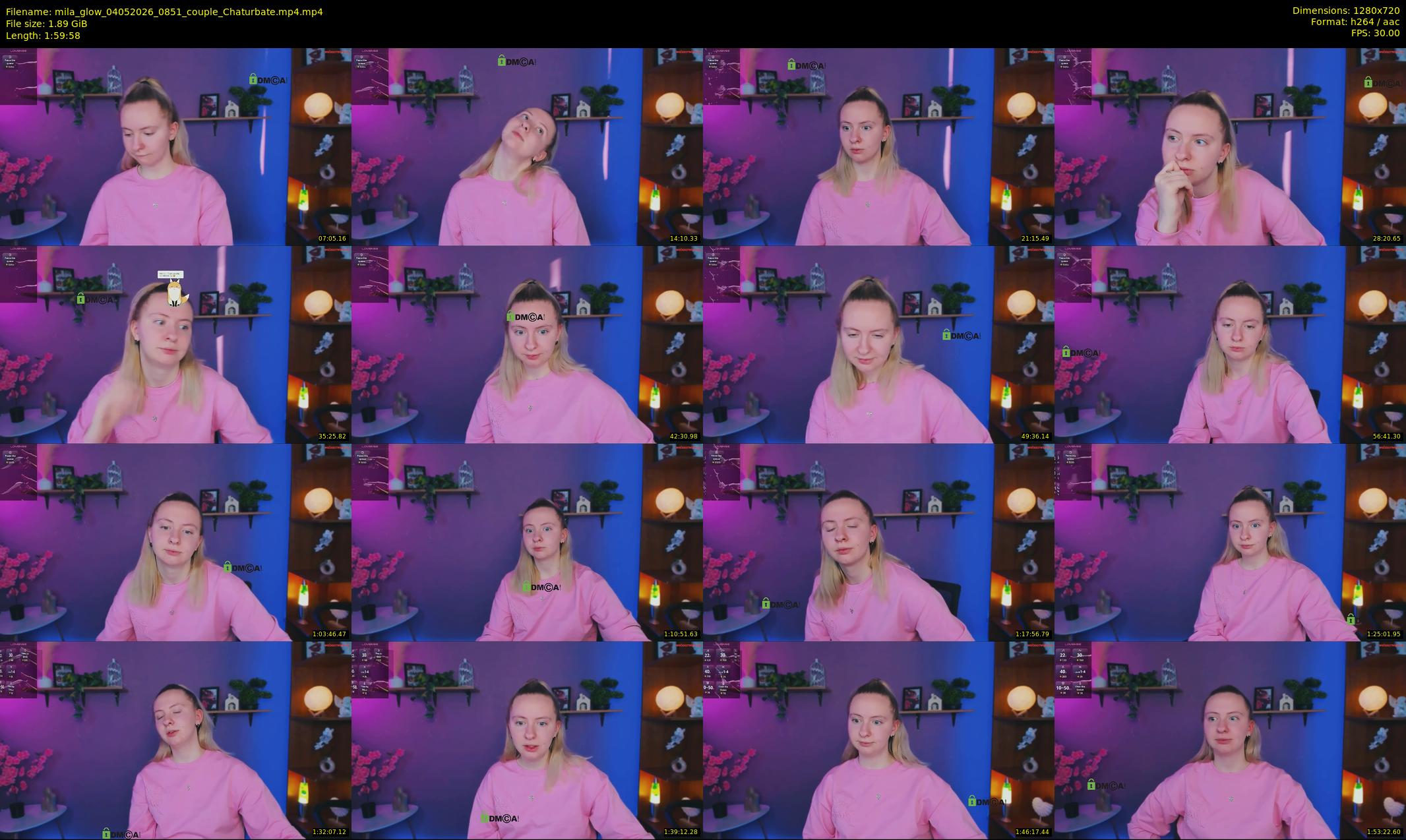 mila_glow — 120 minute Chaturbate female cam show recording, 720p, May 4, 2026