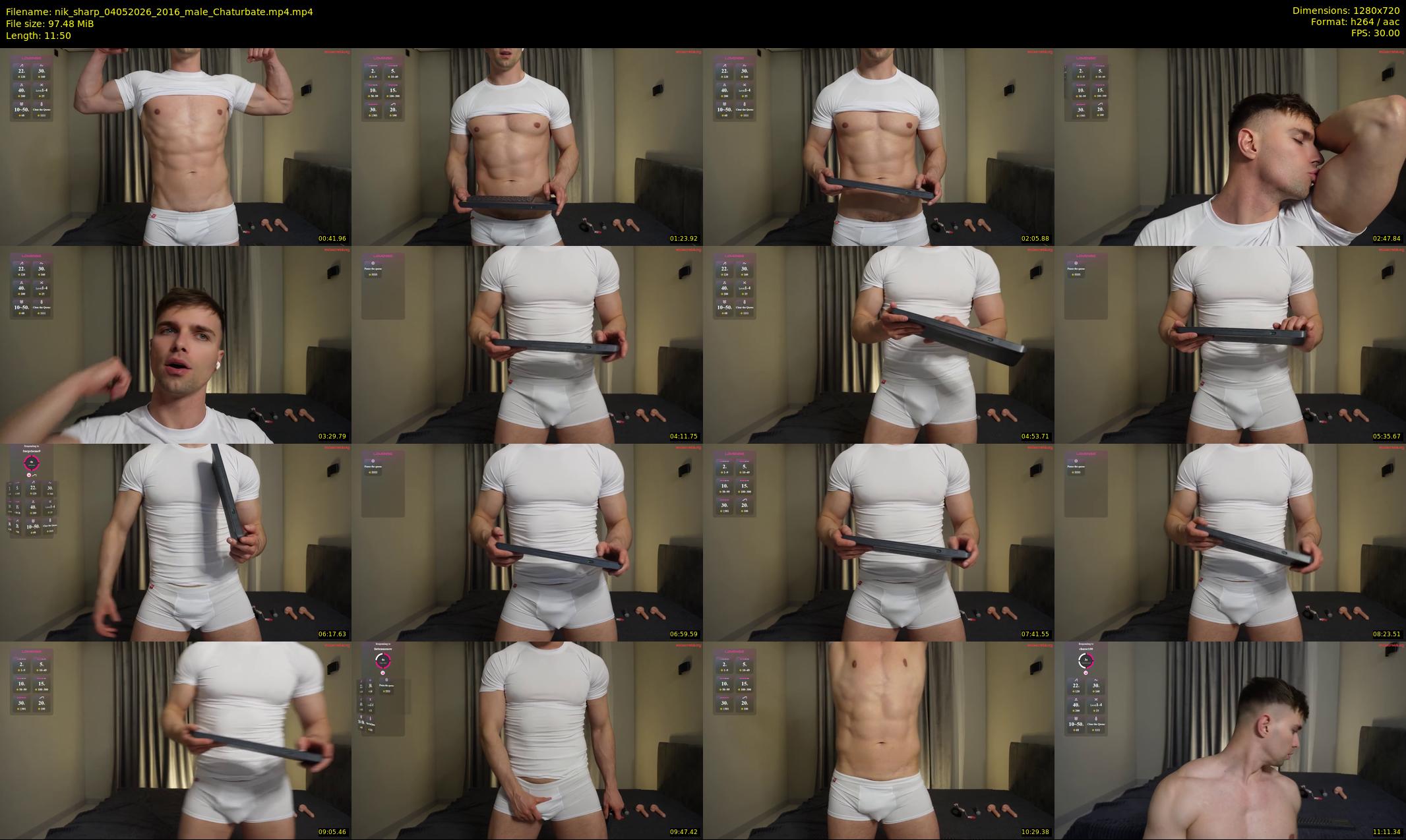 nik_sharp — 12 minute Chaturbate male cam show recording, 720p, May 4, 2026