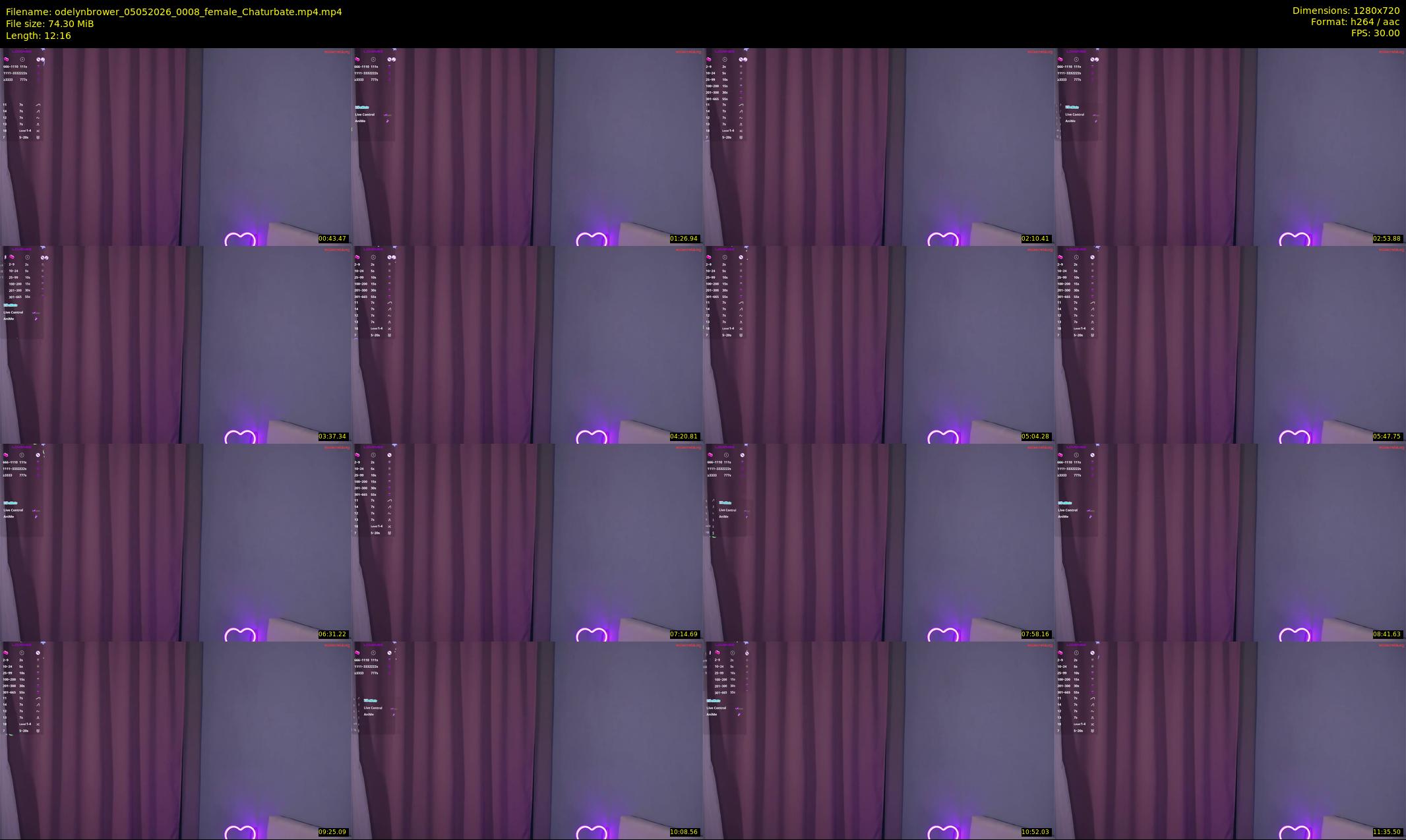 odelynbrower — 13 minute Chaturbate female cam show recording, 720p, May 5, 2026