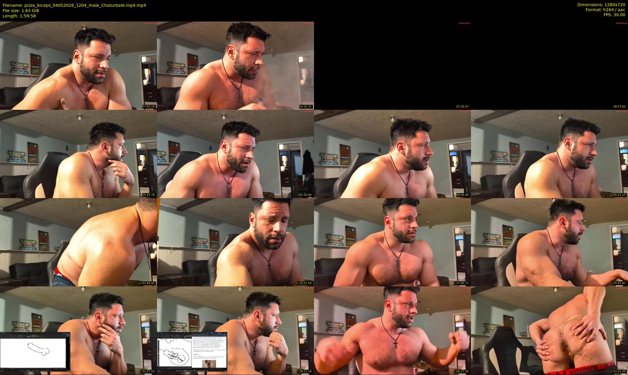 pizza_biceps — 120 minute Chaturbate male cam show recording, 720p, May 4, 2026