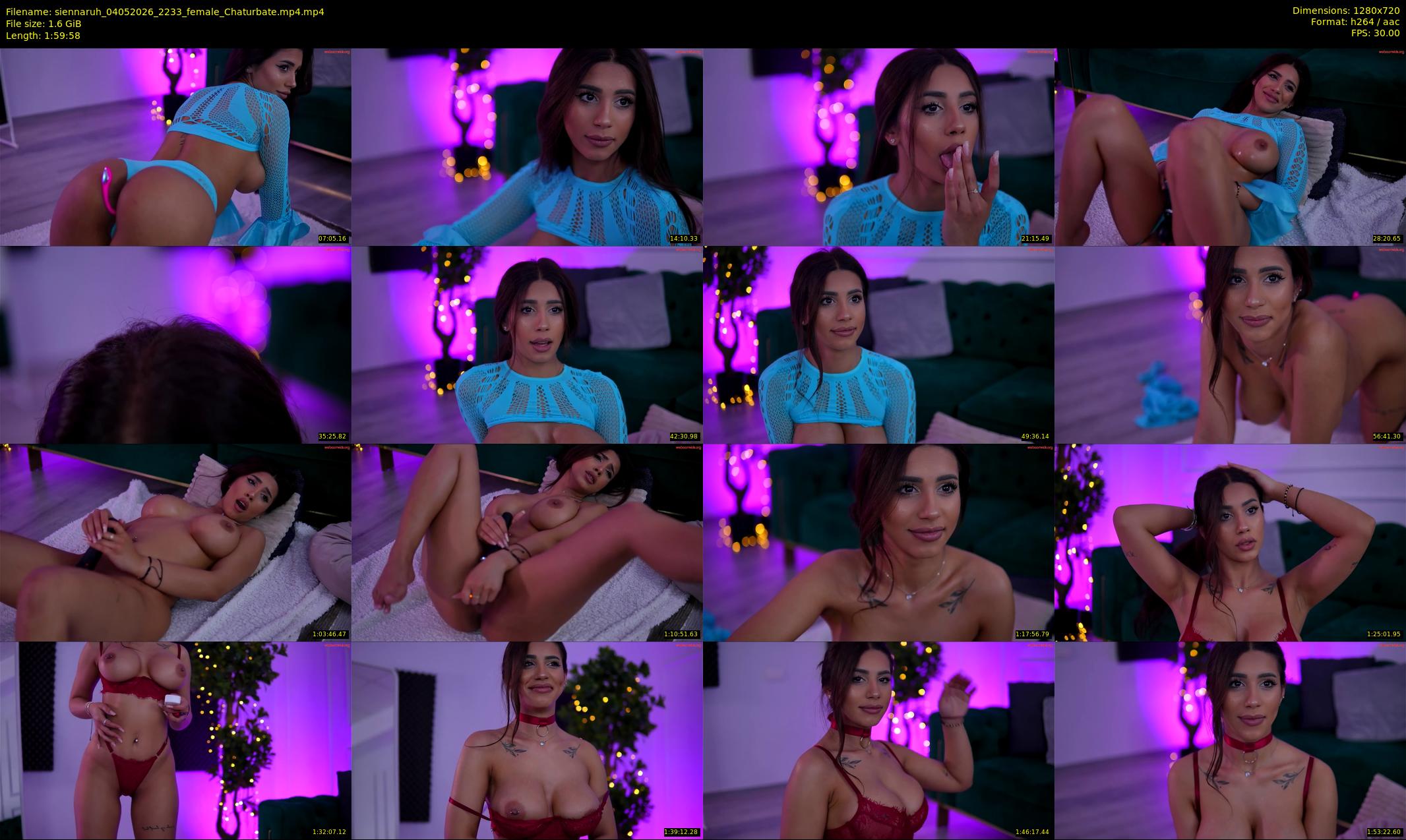 siennaruh — 120 minute Chaturbate female cam show recording, 720p, May 4, 2026