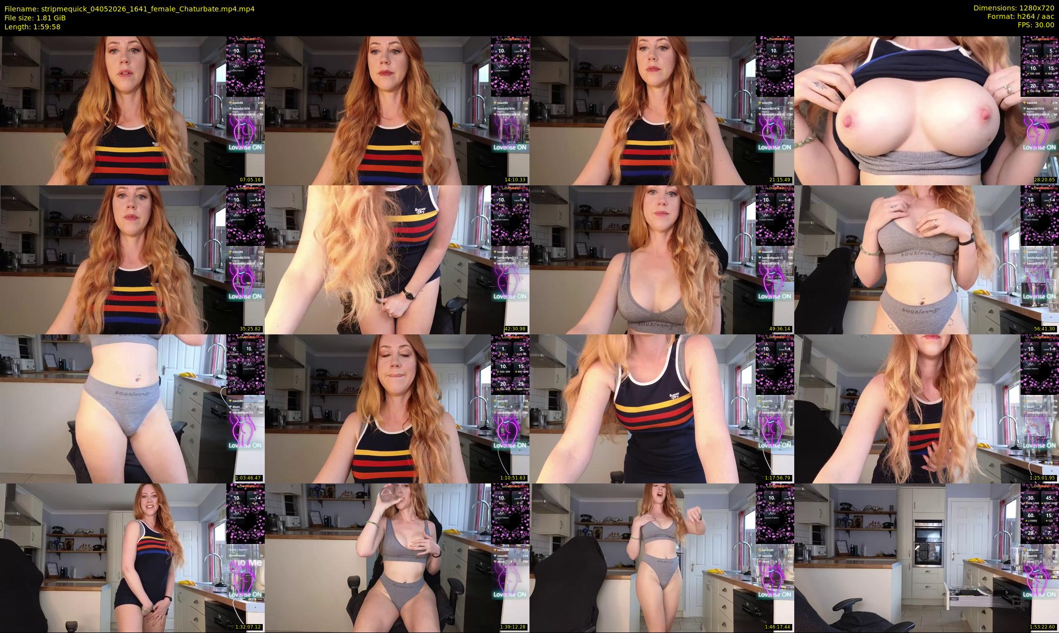 stripmequick — 120 minute Chaturbate female cam show recording, 720p, May 4, 2026