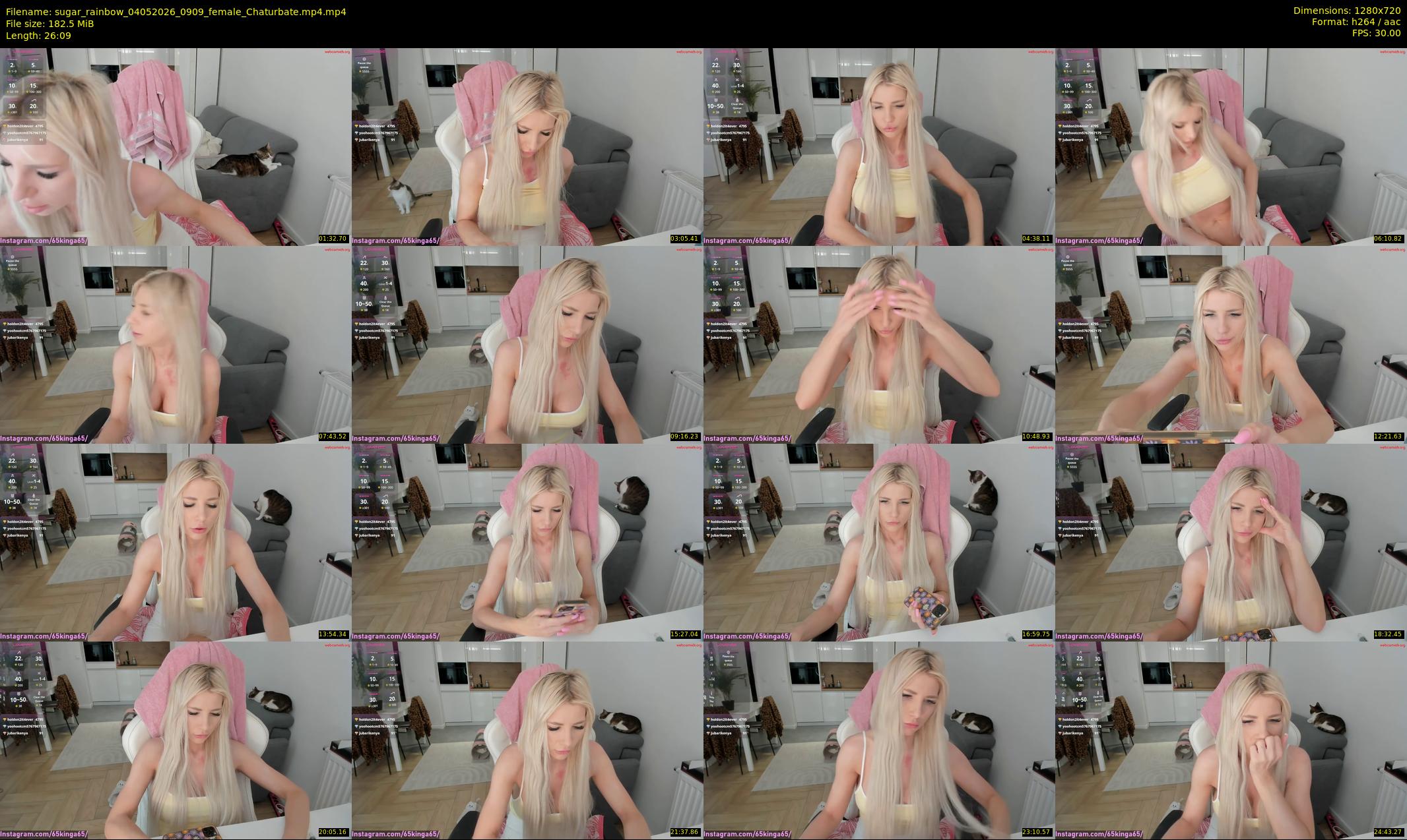 sugar_rainbow — 27 minute Chaturbate female cam show recording, 720p, May 4, 2026