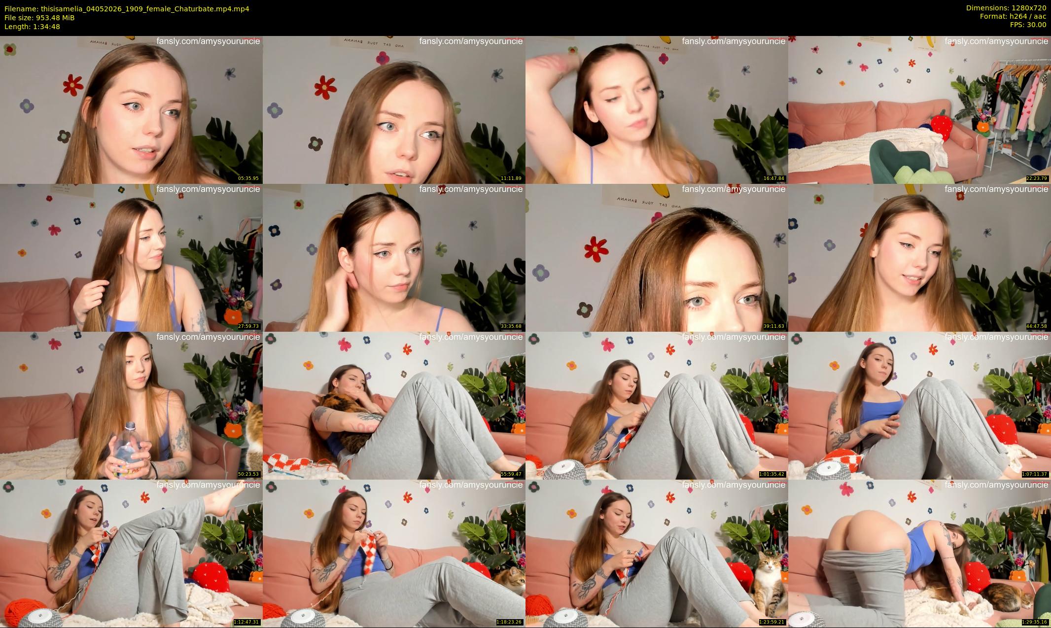 thisisamelia — 95 minute Chaturbate female cam show recording, 720p, May 4, 2026