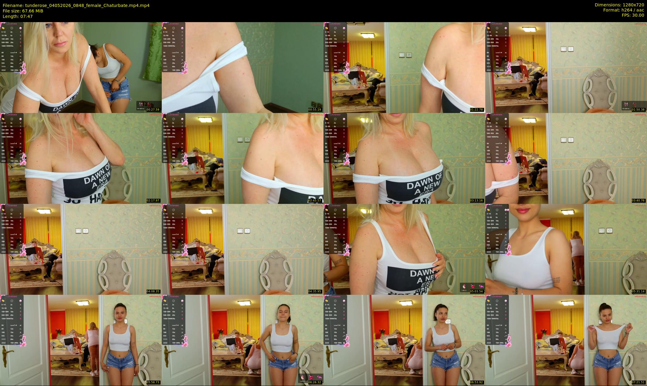 tunderose — 8 minute Chaturbate female cam show recording, 720p, May 4, 2026