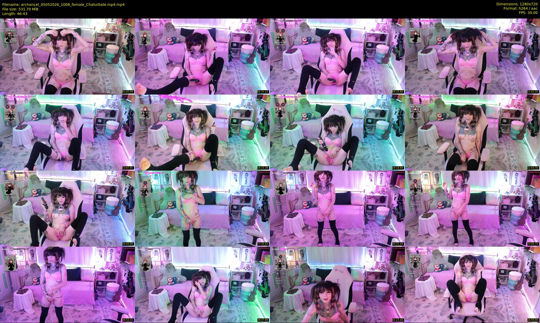archancel — 47 minute Chaturbate female cam show recording, 720p, May 5, 2026