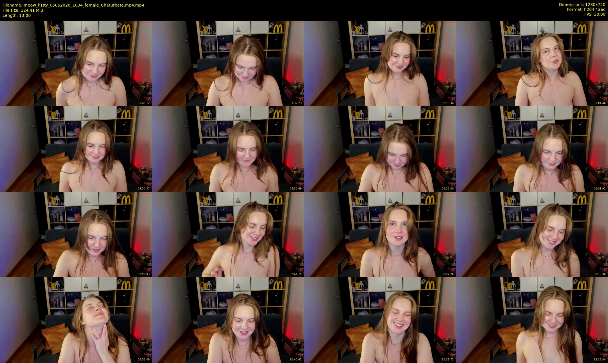 meow_k1tty — 13 minute Chaturbate female cam show recording, 720p, May 5, 2026