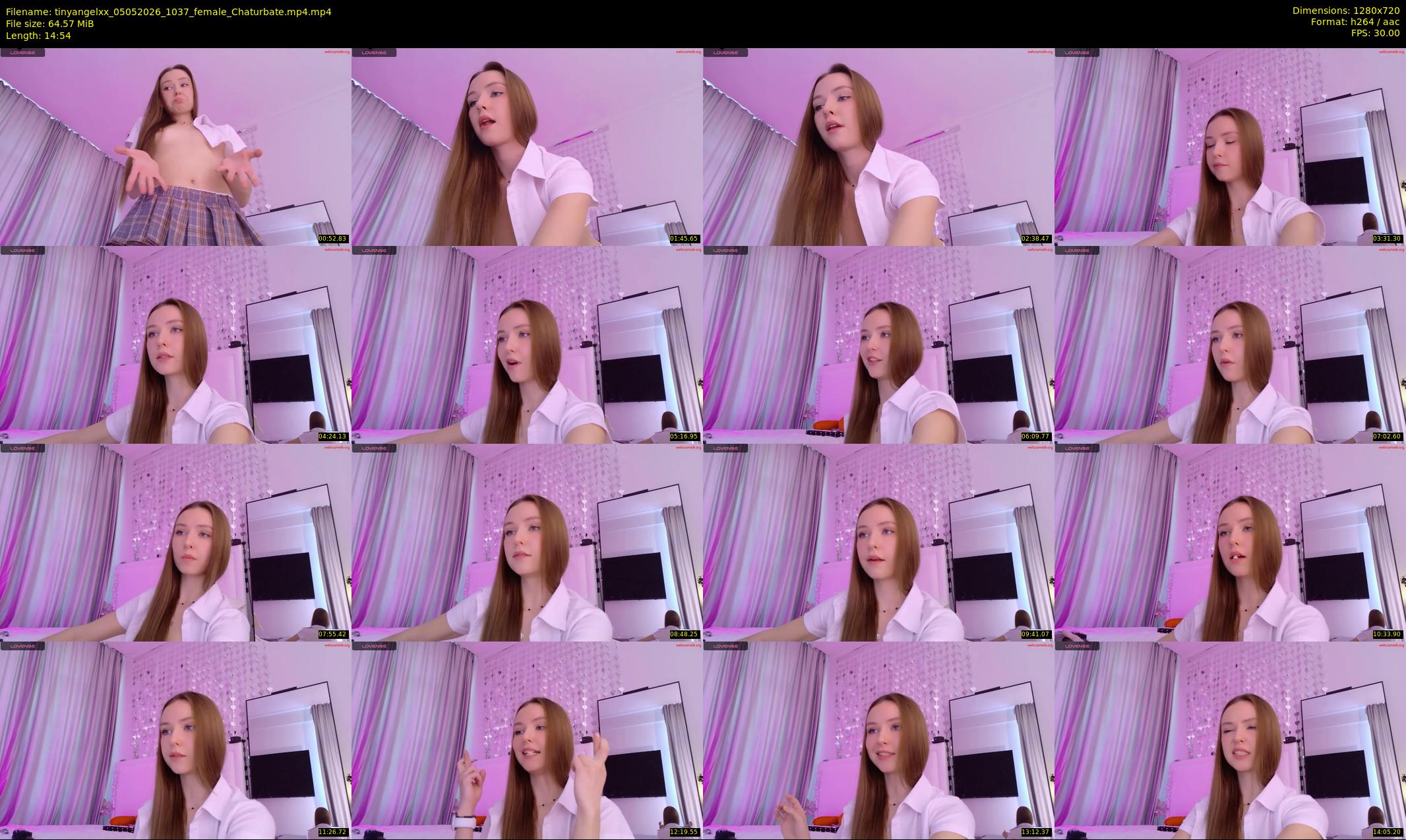 tinyangelxx — 15 minute Chaturbate female cam show recording, 720p, May 5, 2026