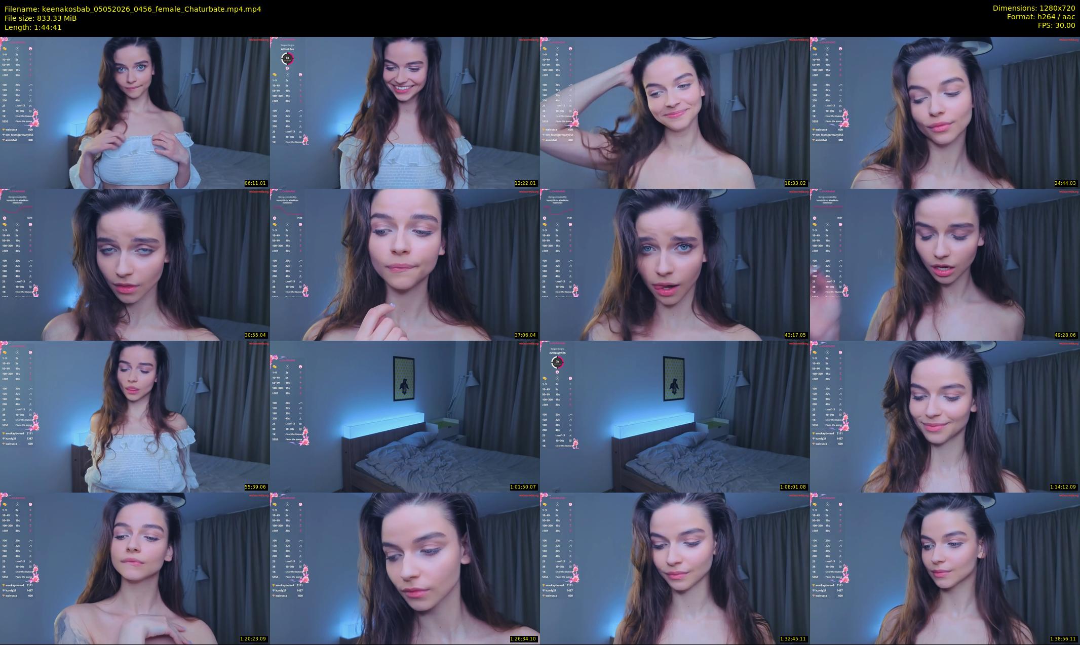 keenakosbab — 105 minute Chaturbate female cam show recording, 720p, May 5, 2026