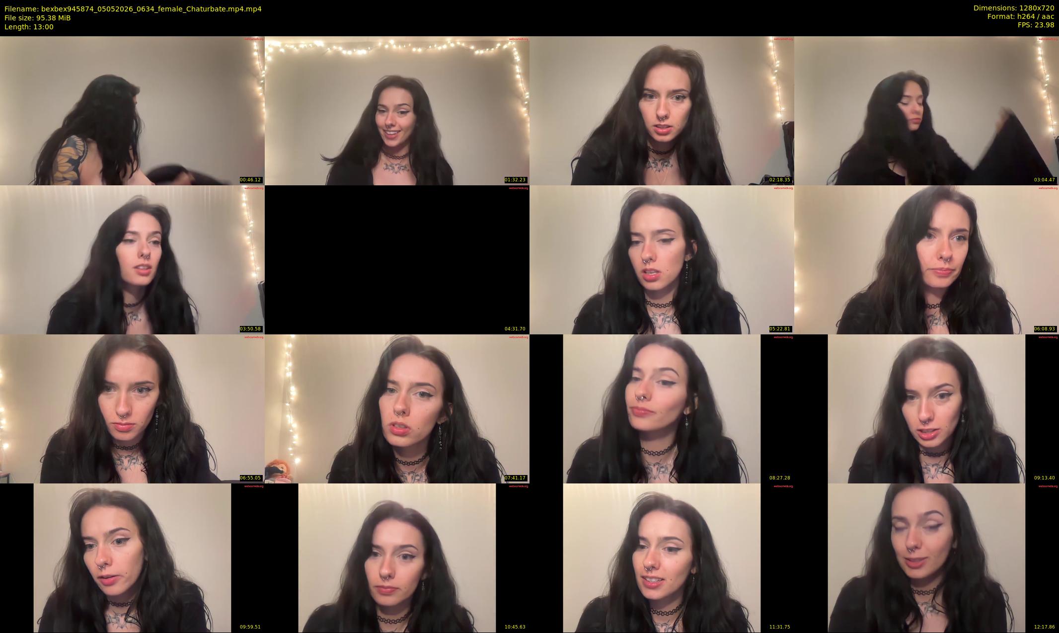 bexbex945874 — 13 minute Chaturbate female cam show recording, 720p, May 5, 2026