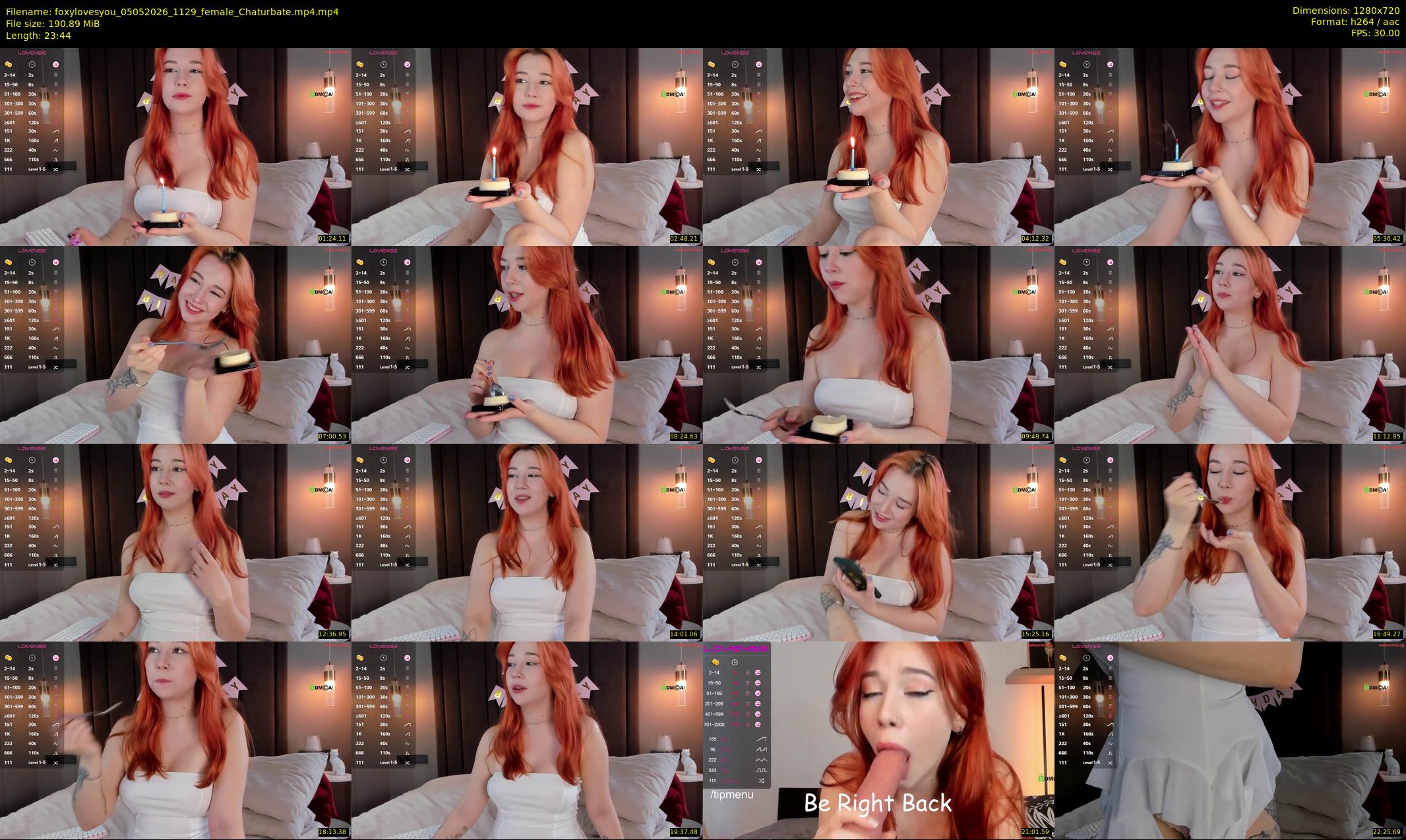 foxylovesyou — 24 minute Chaturbate female cam show recording, 720p, May 5, 2026