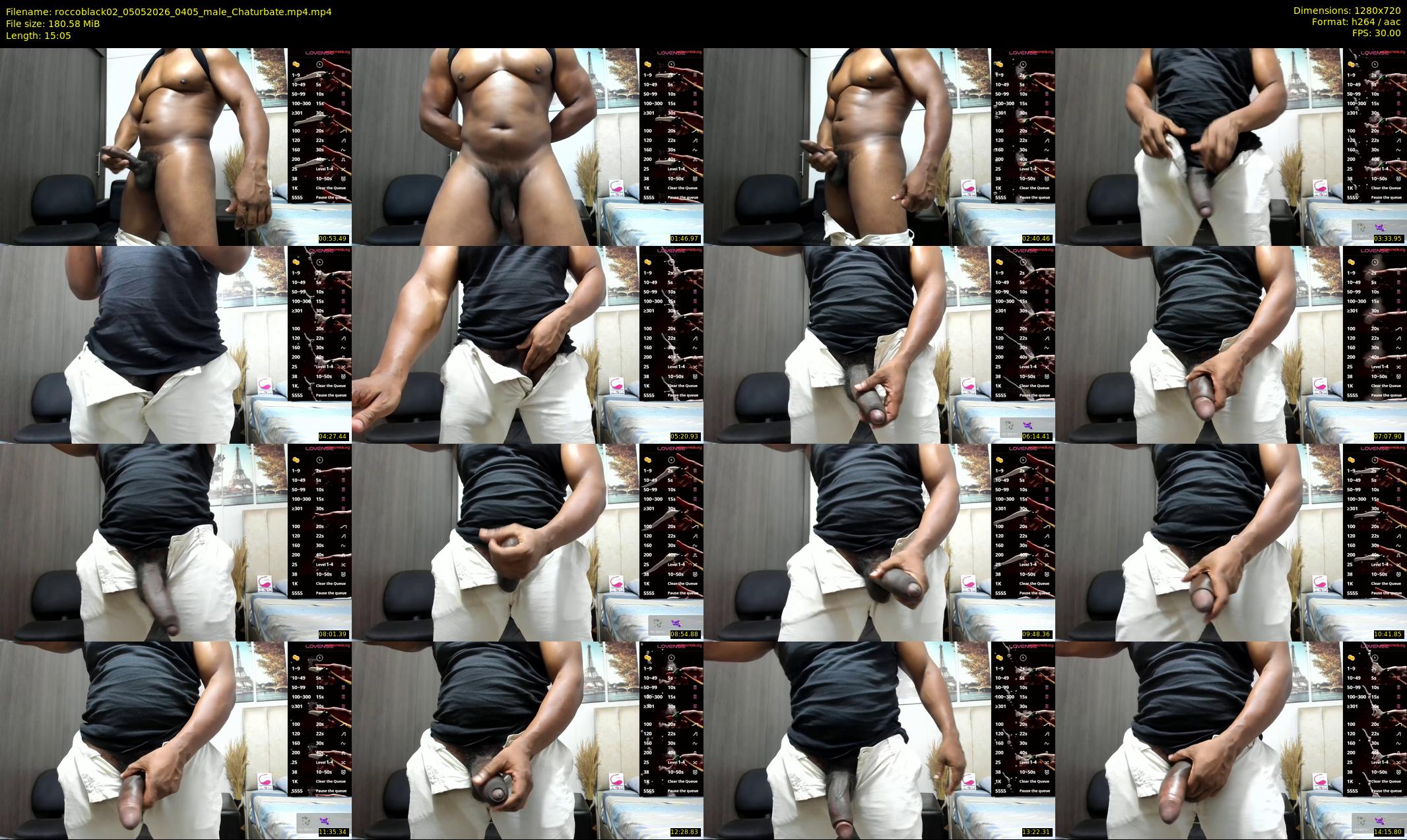 roccoblack02 — 16 minute Chaturbate male cam show recording, 720p, May 5, 2026