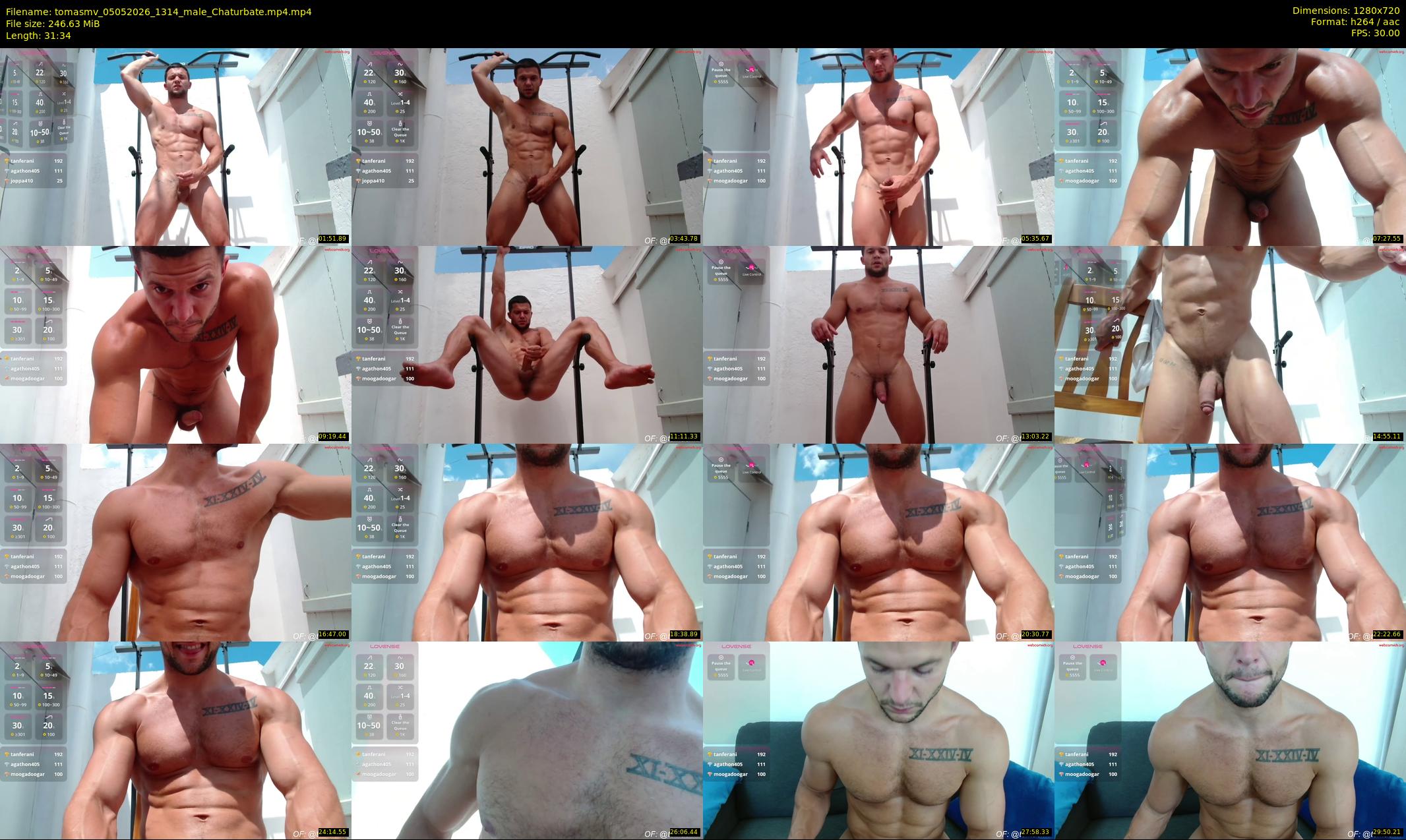 tomasmv — 32 minute Chaturbate male cam show recording, 720p, May 5, 2026
