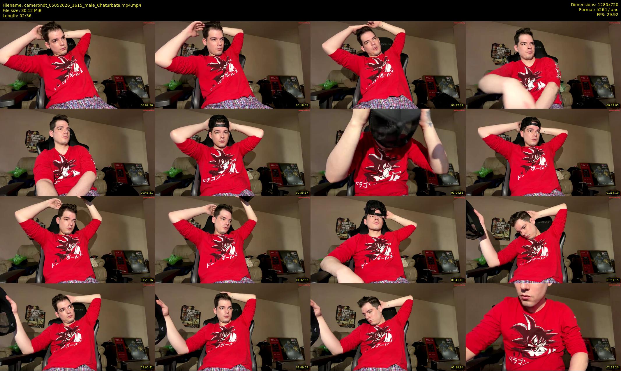camerondt — 3 minute Chaturbate male cam show recording, 720p, May 5, 2026
