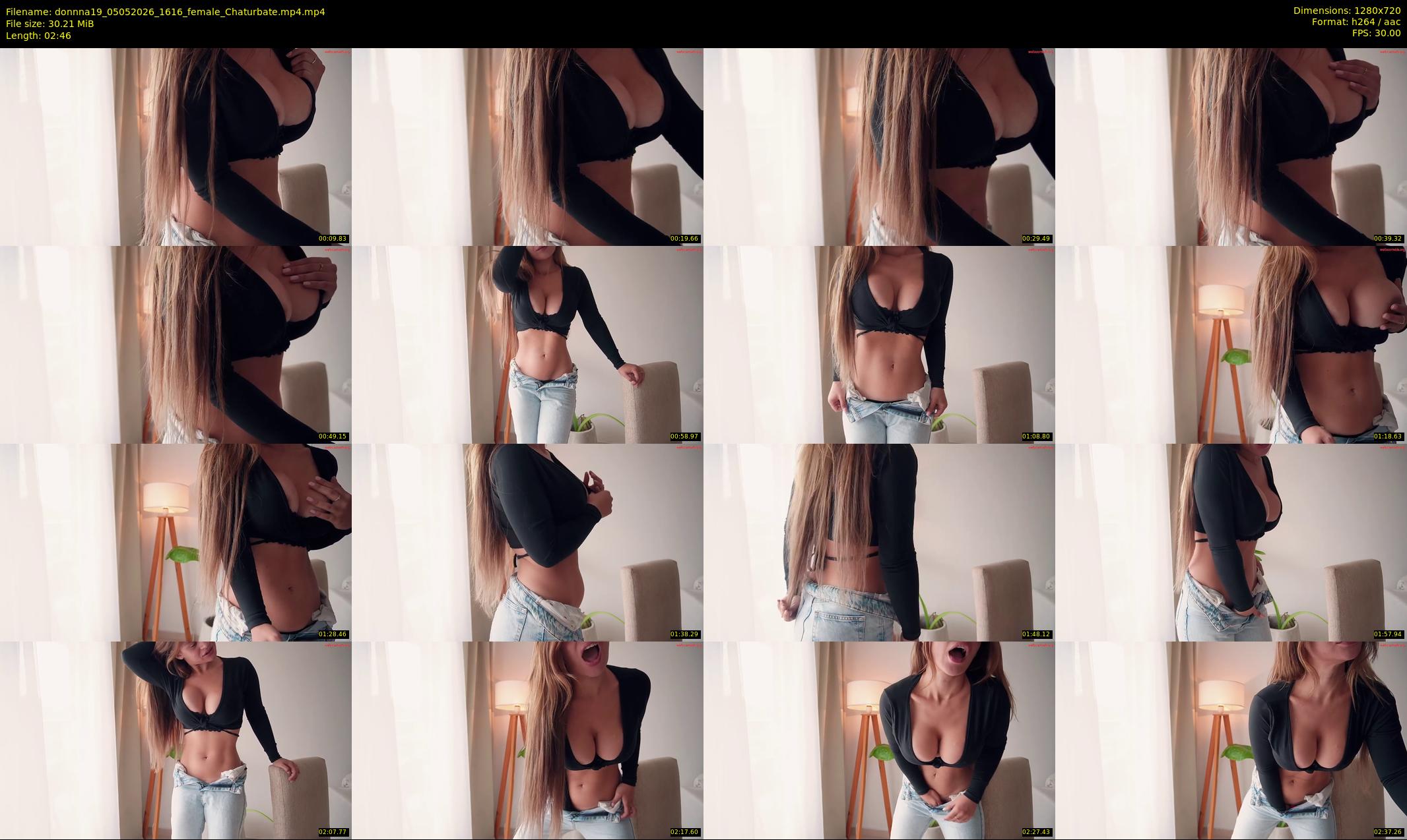 donnna19 — 3 minute Chaturbate female cam show recording, 720p, May 5, 2026