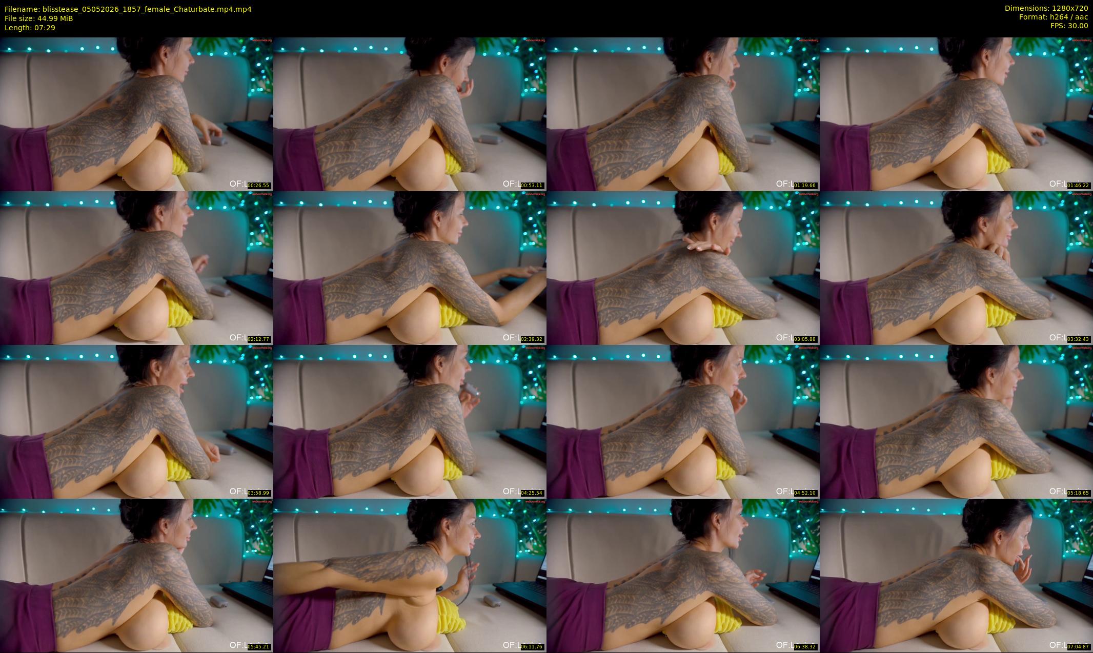 blisstease — 8 minute Chaturbate female cam show recording, 720p, May 5, 2026