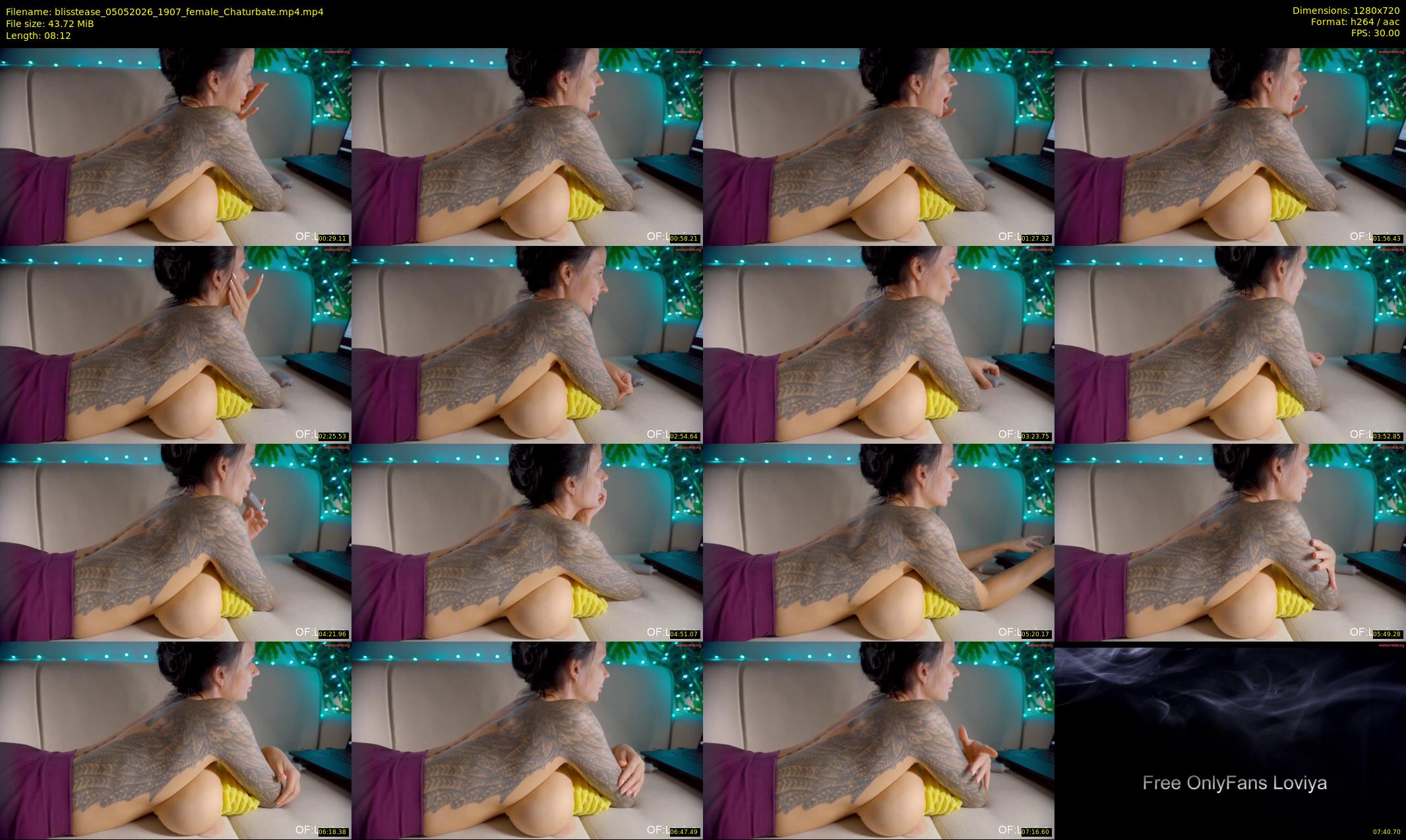 blisstease — 9 minute Chaturbate female cam show recording, 720p, May 5, 2026