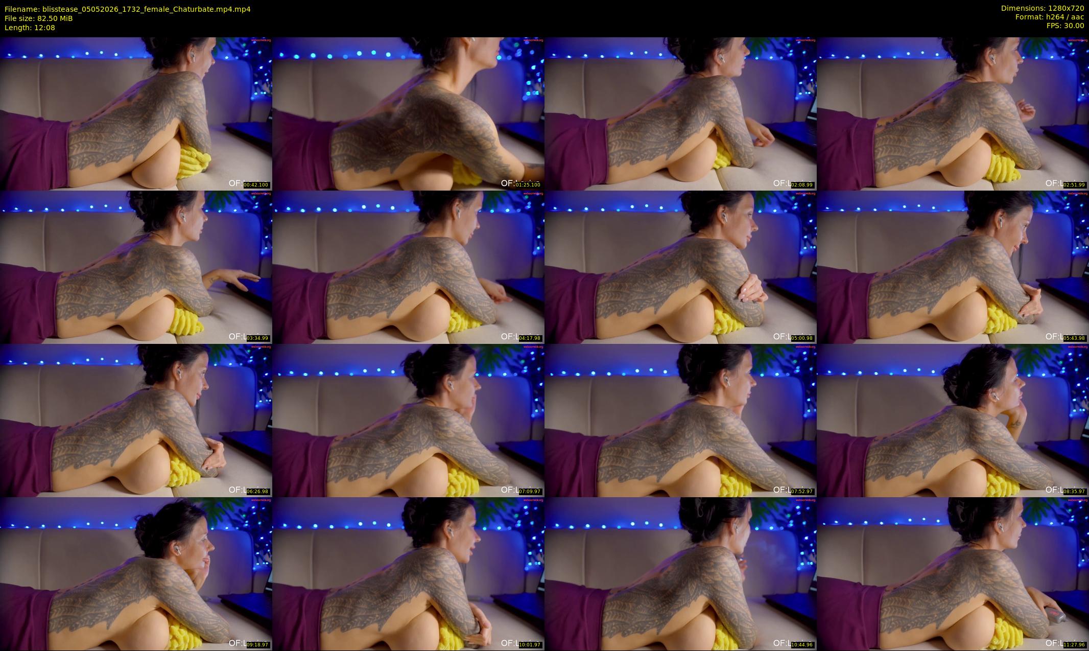 blisstease — 13 minute Chaturbate female cam show recording, 720p, May 5, 2026