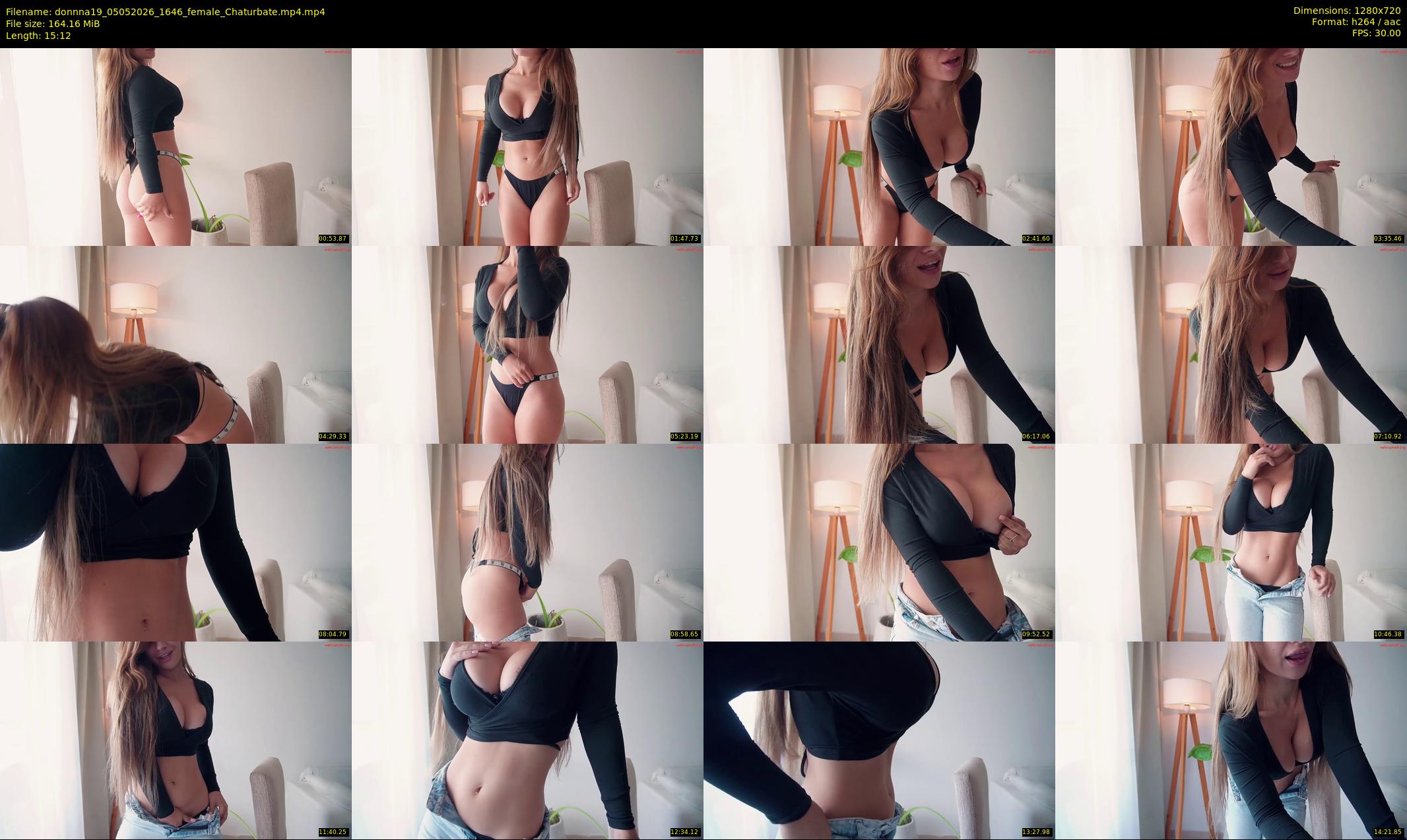 donnna19 — 16 minute Chaturbate female cam show recording, 720p, May 5, 2026