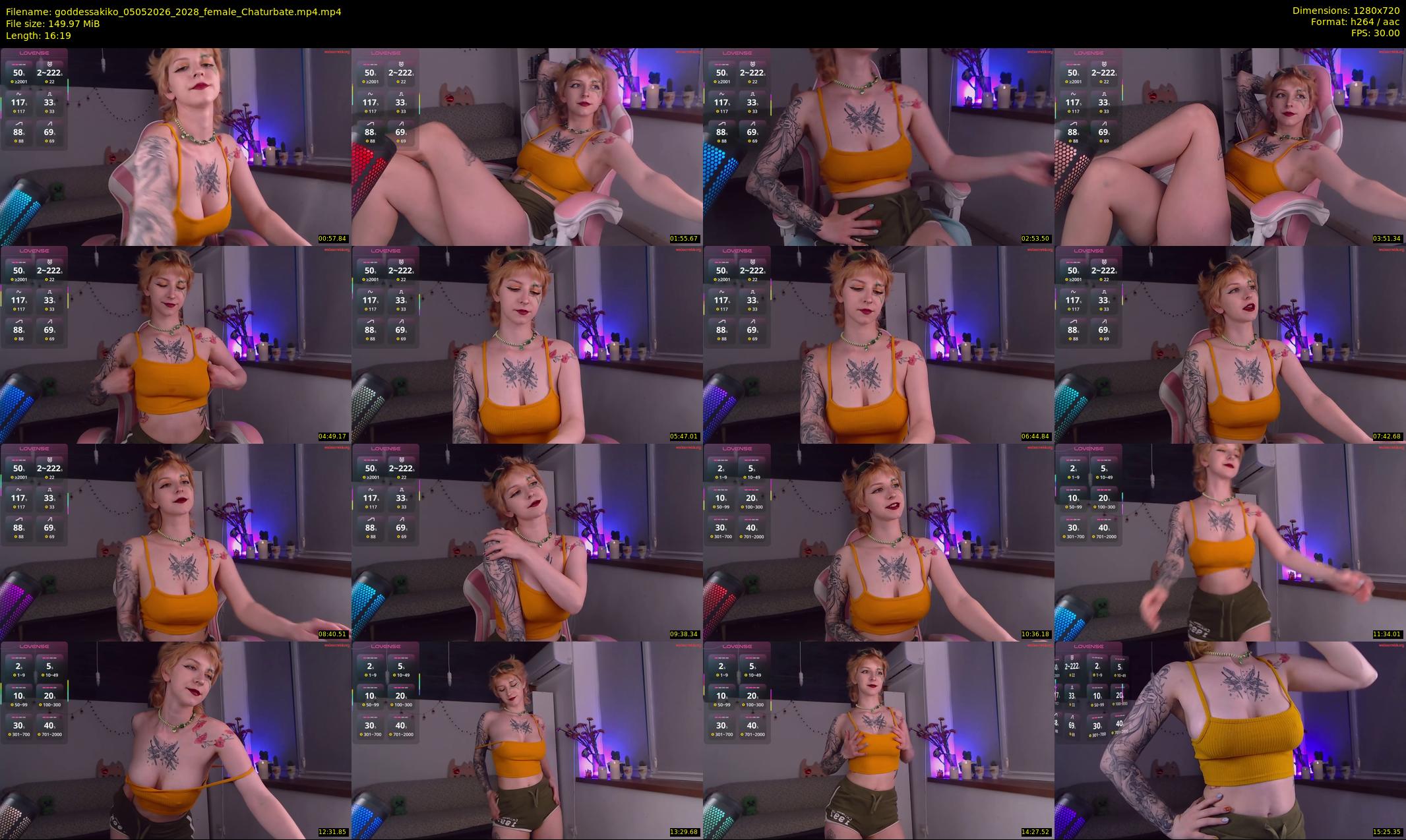 goddessakiko — 17 minute Chaturbate female cam show recording, 720p, May 5, 2026